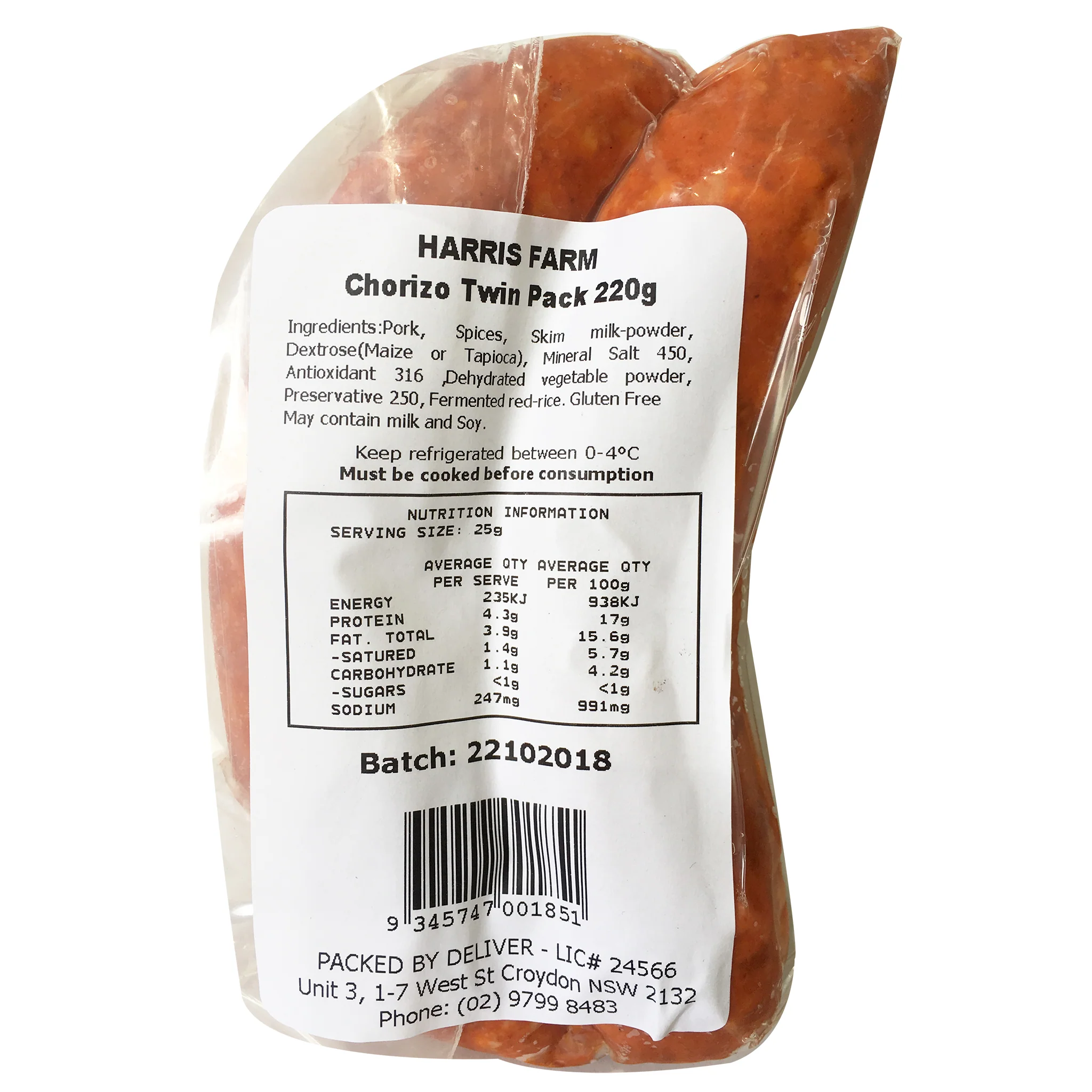 Harris Farm Chorizo x2 220g - Image 2