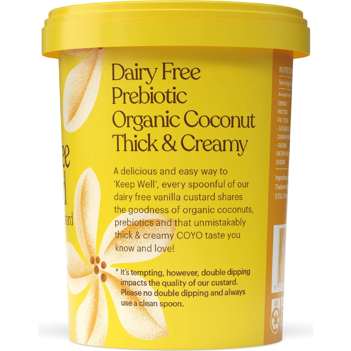 Co Yo Dairy Free Vanilla Coconut Custard 500g - Image 2