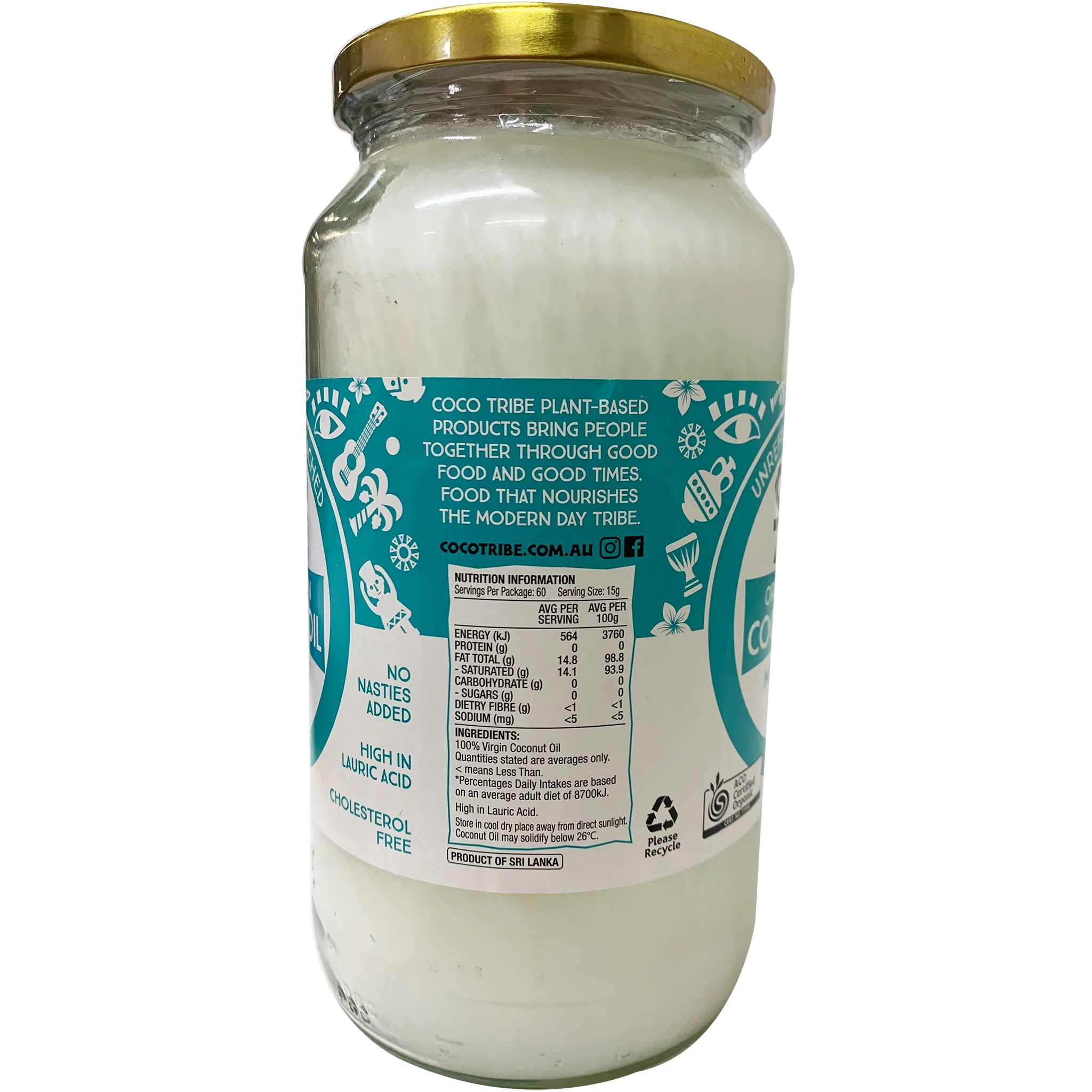 CocoTribe Organic Virgin Coconut Oil 900g - Image 2