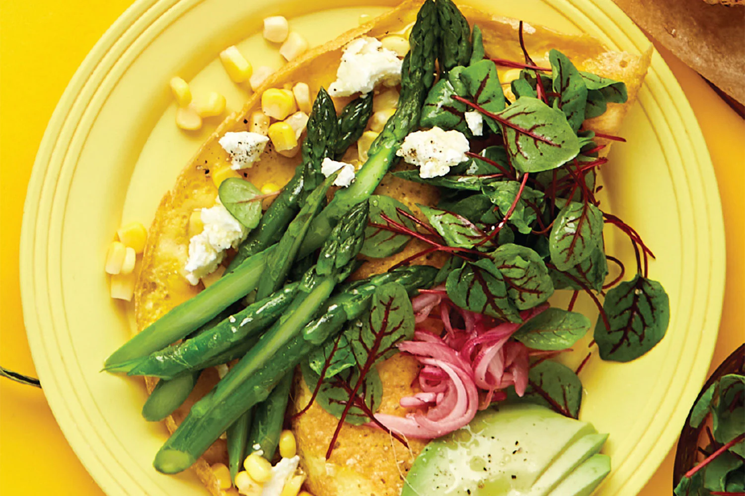 Corn Omelette - with Asparagus and Avocado - Image 2