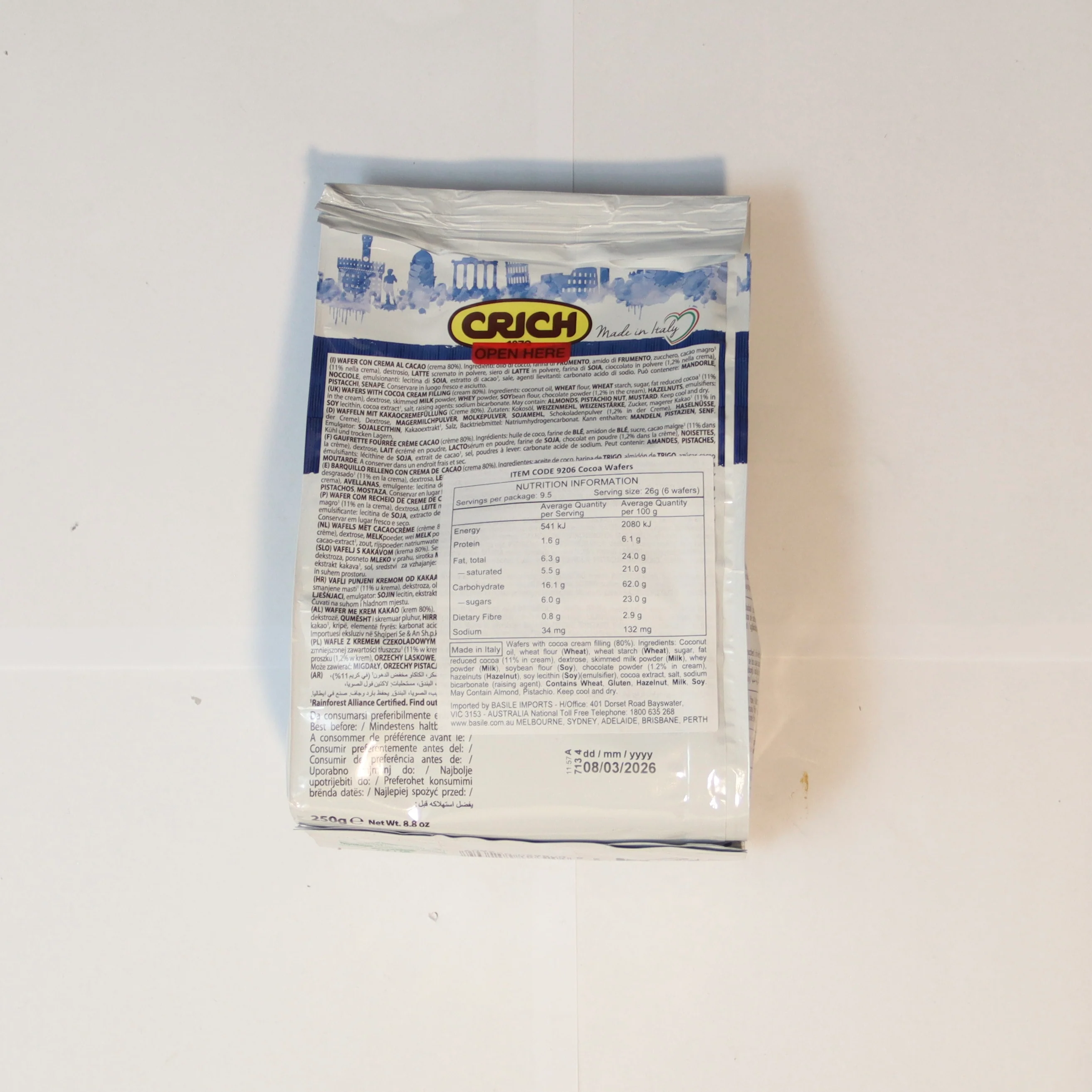 Crich Cocoa Wafers 250g - Image 2