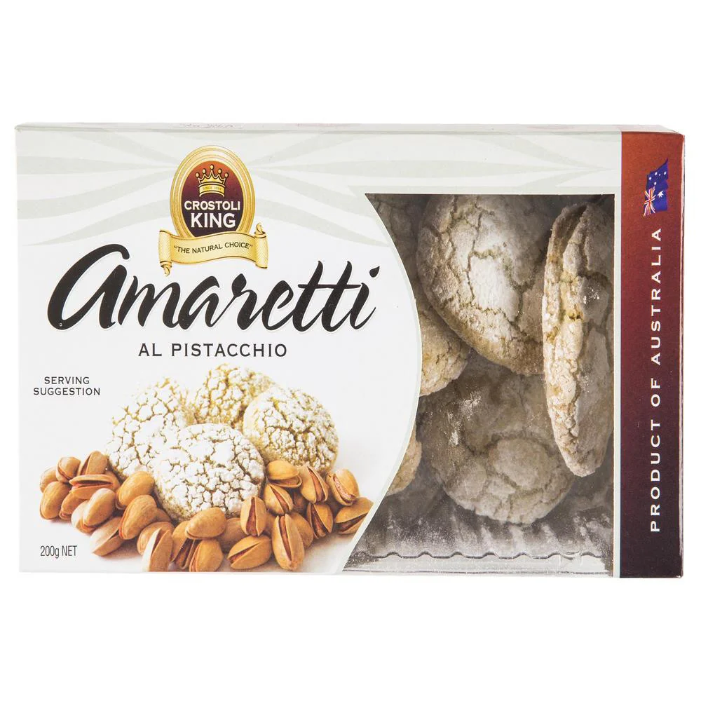 Crostoli King Biscuits Amaretti Al Pistaccchio 200g