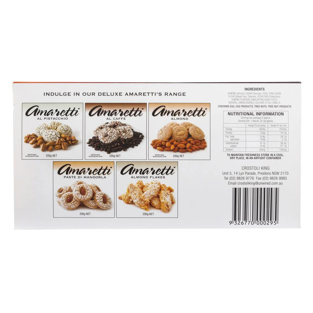 Crostoli King Biscuits Amaretti Assorted 200g - Image 2