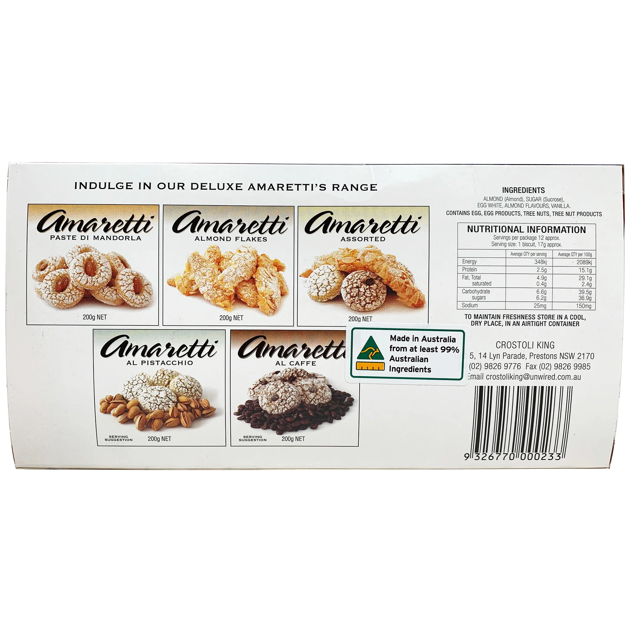Crostoli King Biscuits Amaretti Al Caffe 200g - Image 2