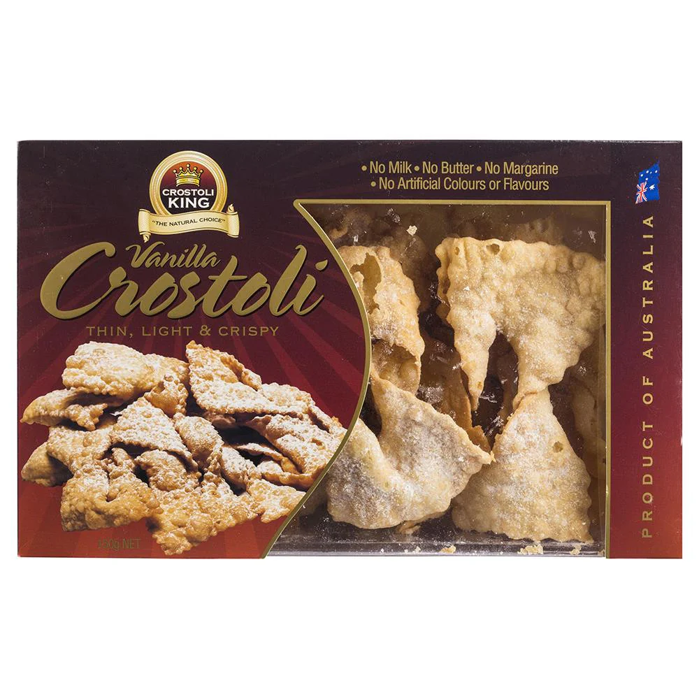 Crostoli King Biscuits Vanilla Crostoli 150g