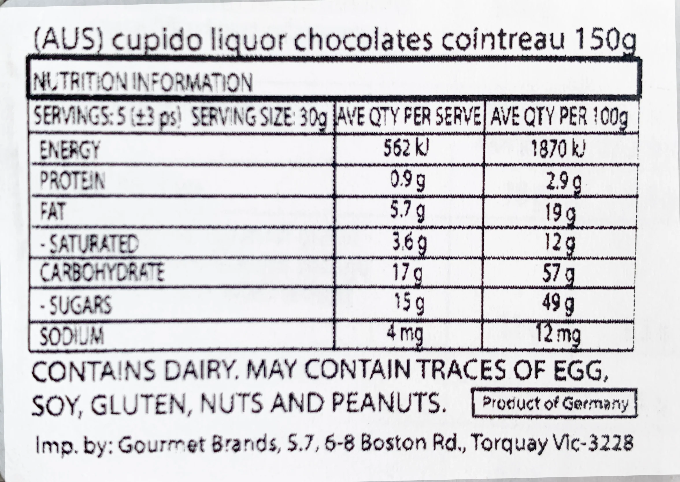 Cupido Liquor Chocolates Cointreau 150g - Image 2