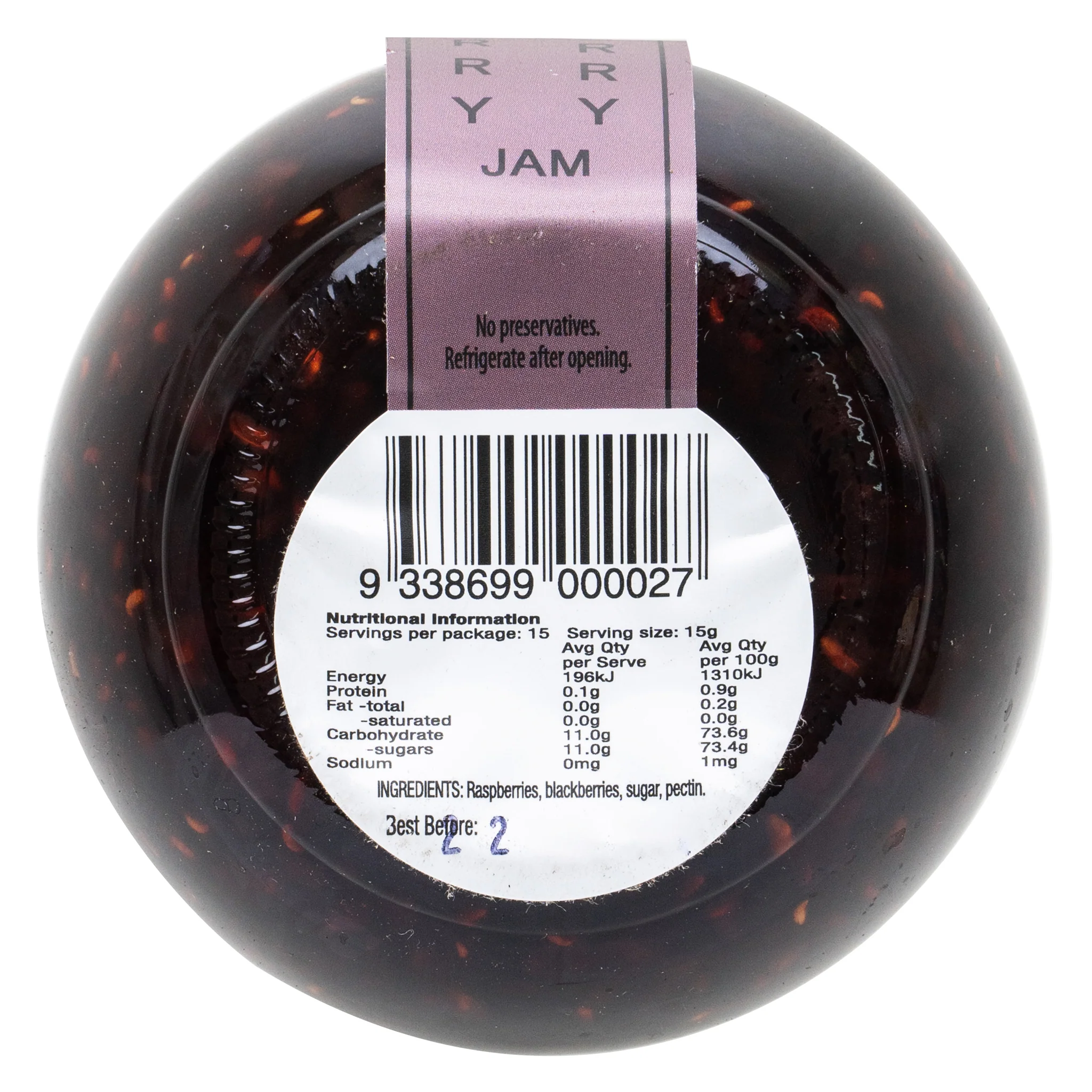 Cuttaway Creek Raspberry Blackberry Jam 220g - Image 2