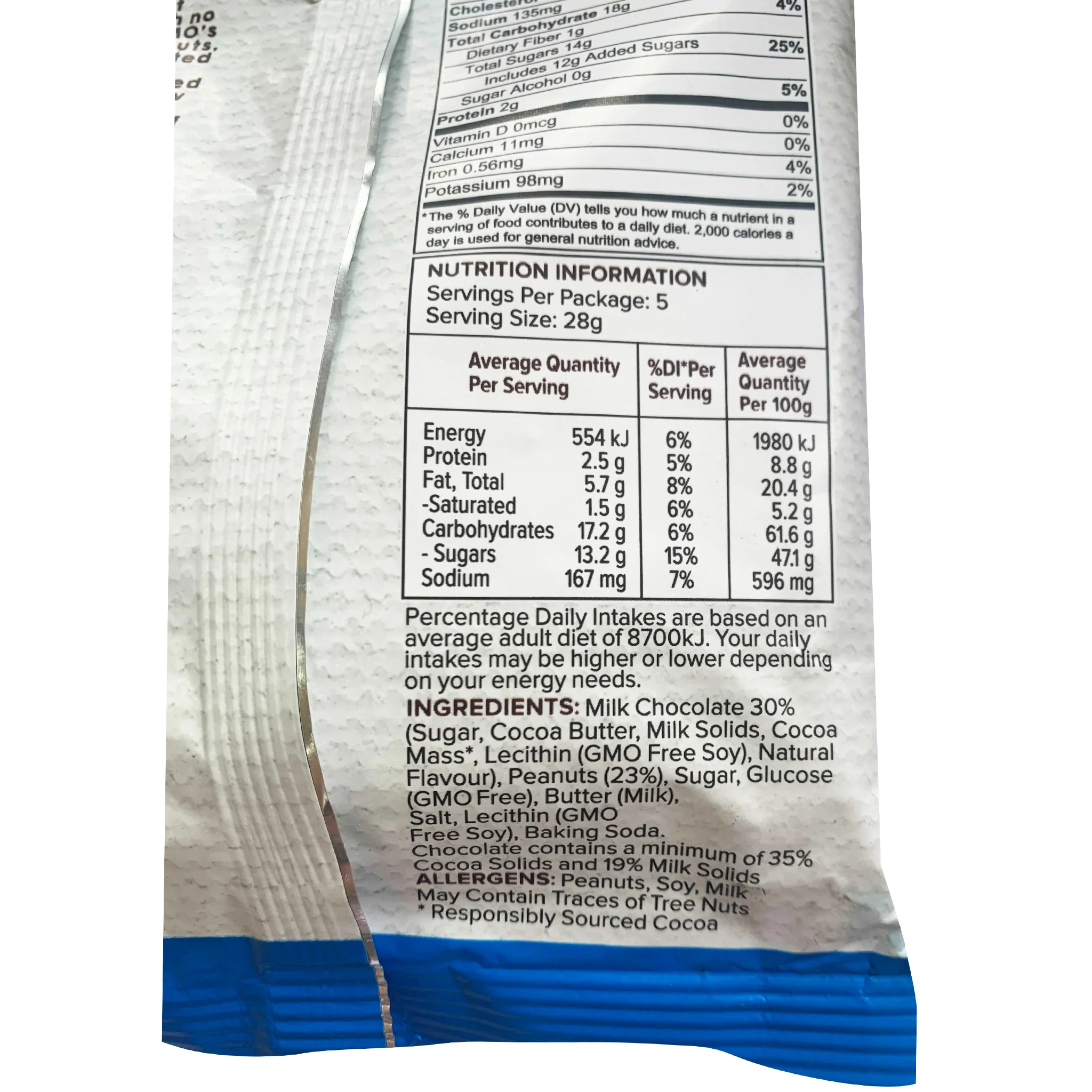 Danny's Toffee Thins Milk Chocolate Peanut Sea Salt 140g - Image 4