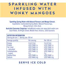 Dash Water Sparkling Water Mango Infused 4x300ml - Image 2