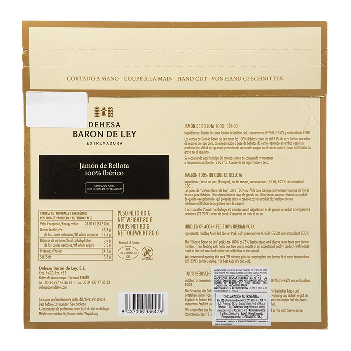 Dehesa Baron De Ley Jamon Iberico Bellota 100% 80g - Image 2