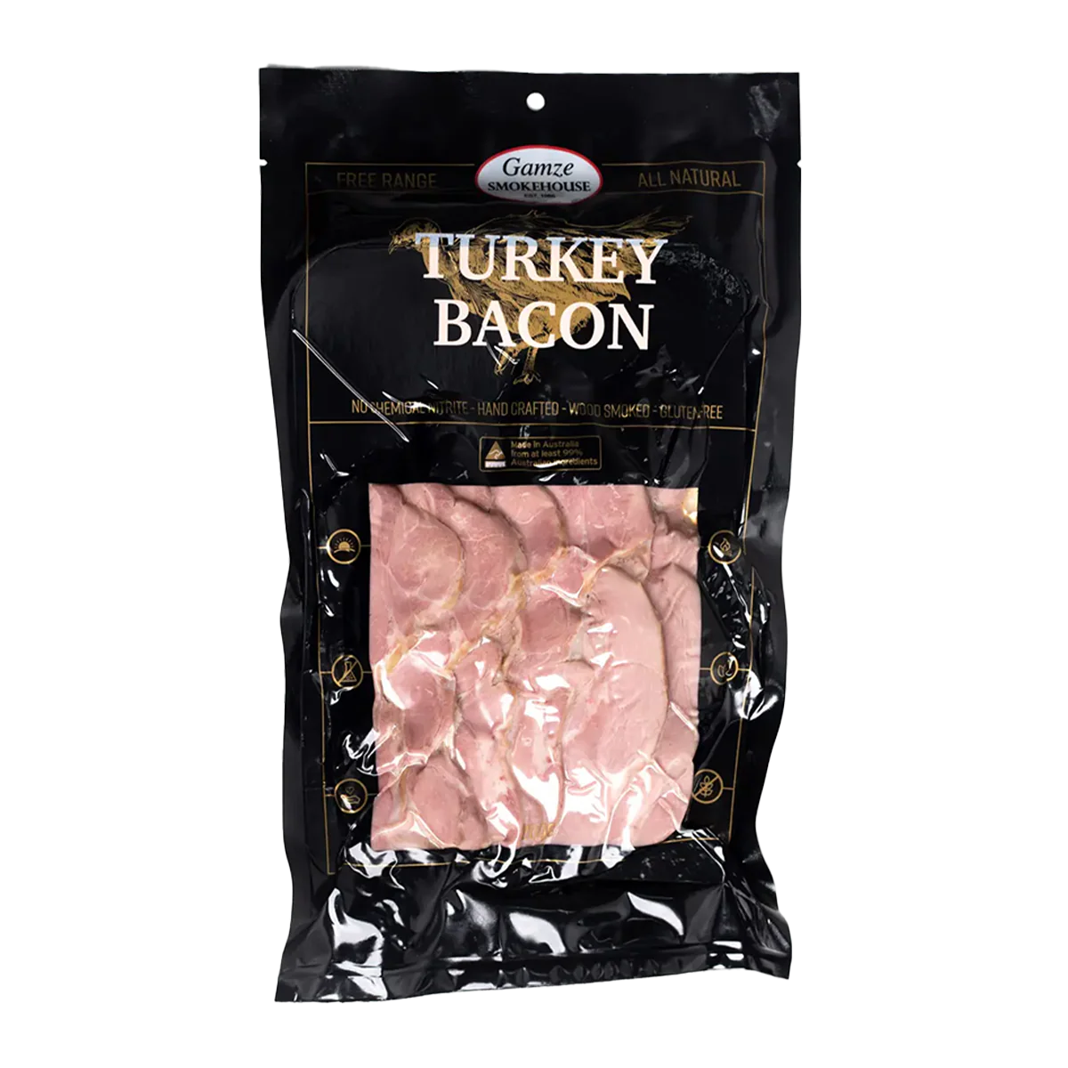 Gamze Smokehouse Nitrite Free Free Range Turkey Bacon 200g