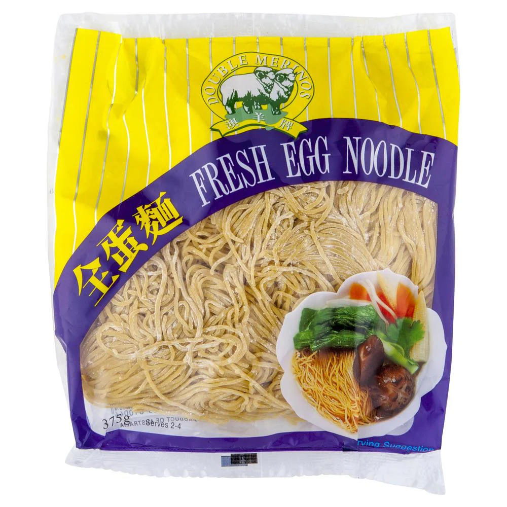 Double Merinos Fresh Egg Noodle 375g