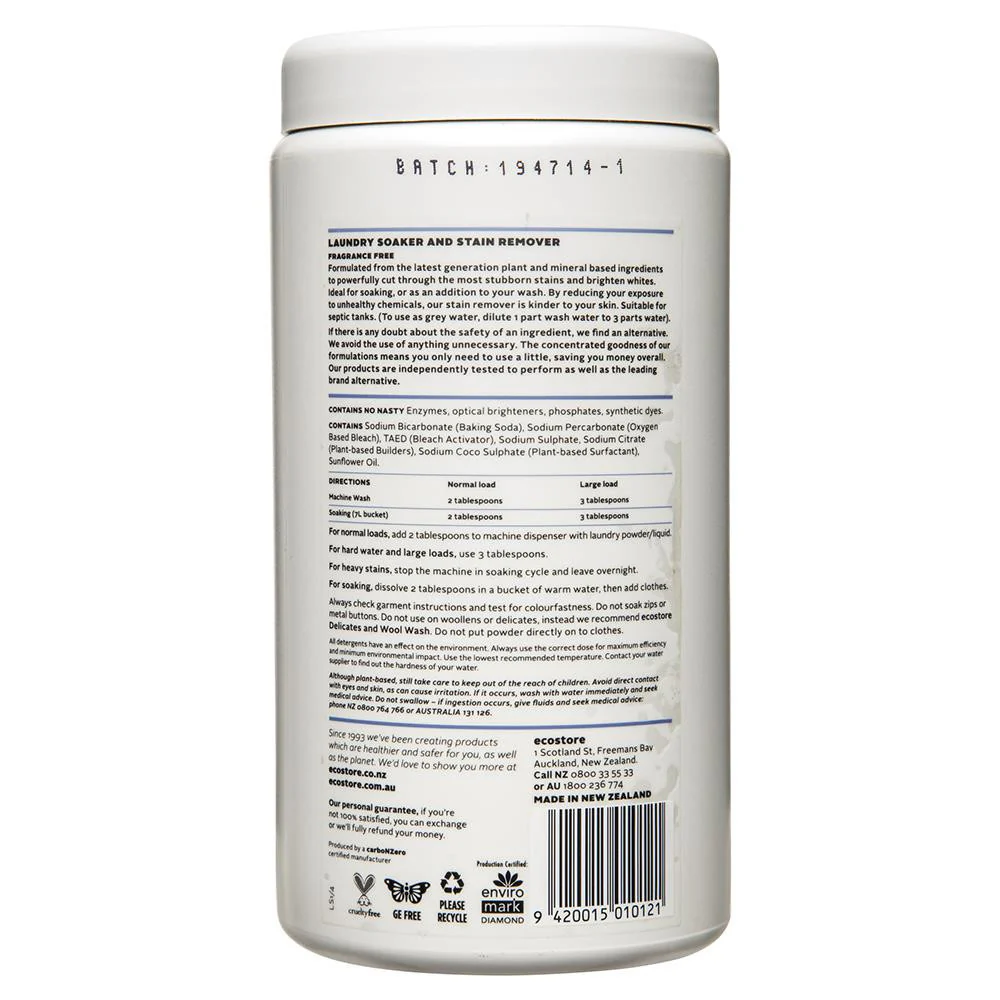 Ecostore Laundry Soaker and Stain Remover Ultra Sensitive 1kg - Image 2