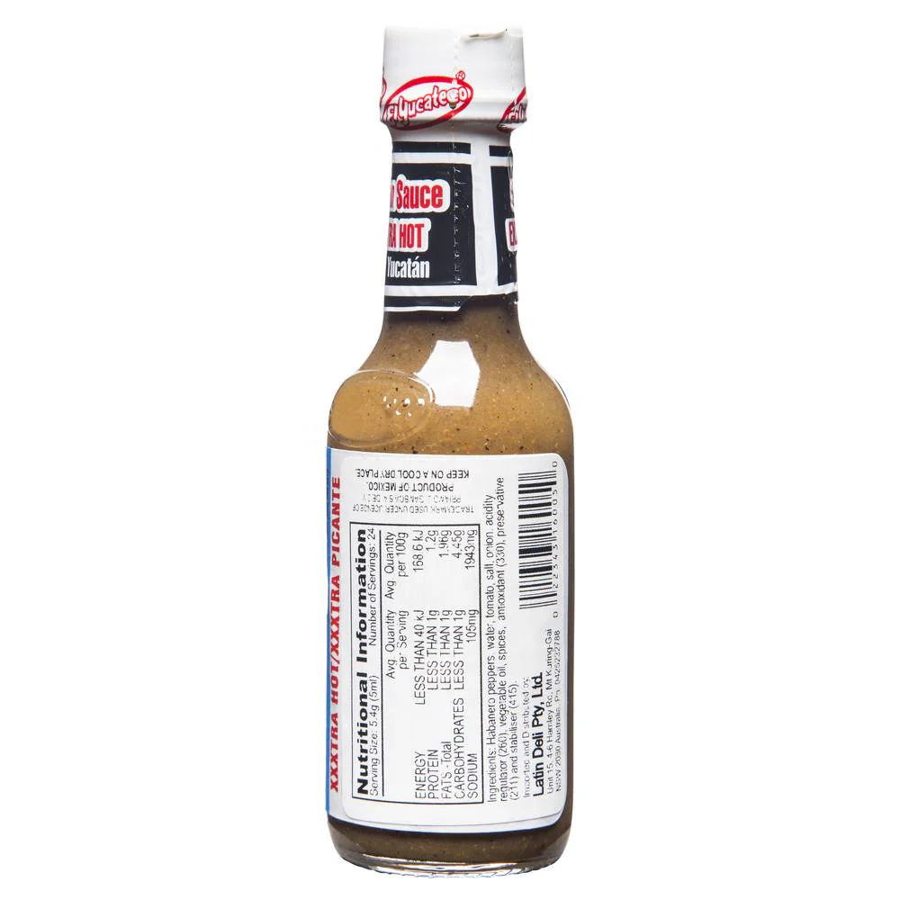 El Yucateco Xxxtra Hot Sauce Brown Chile Habanero 120ml - Image 2
