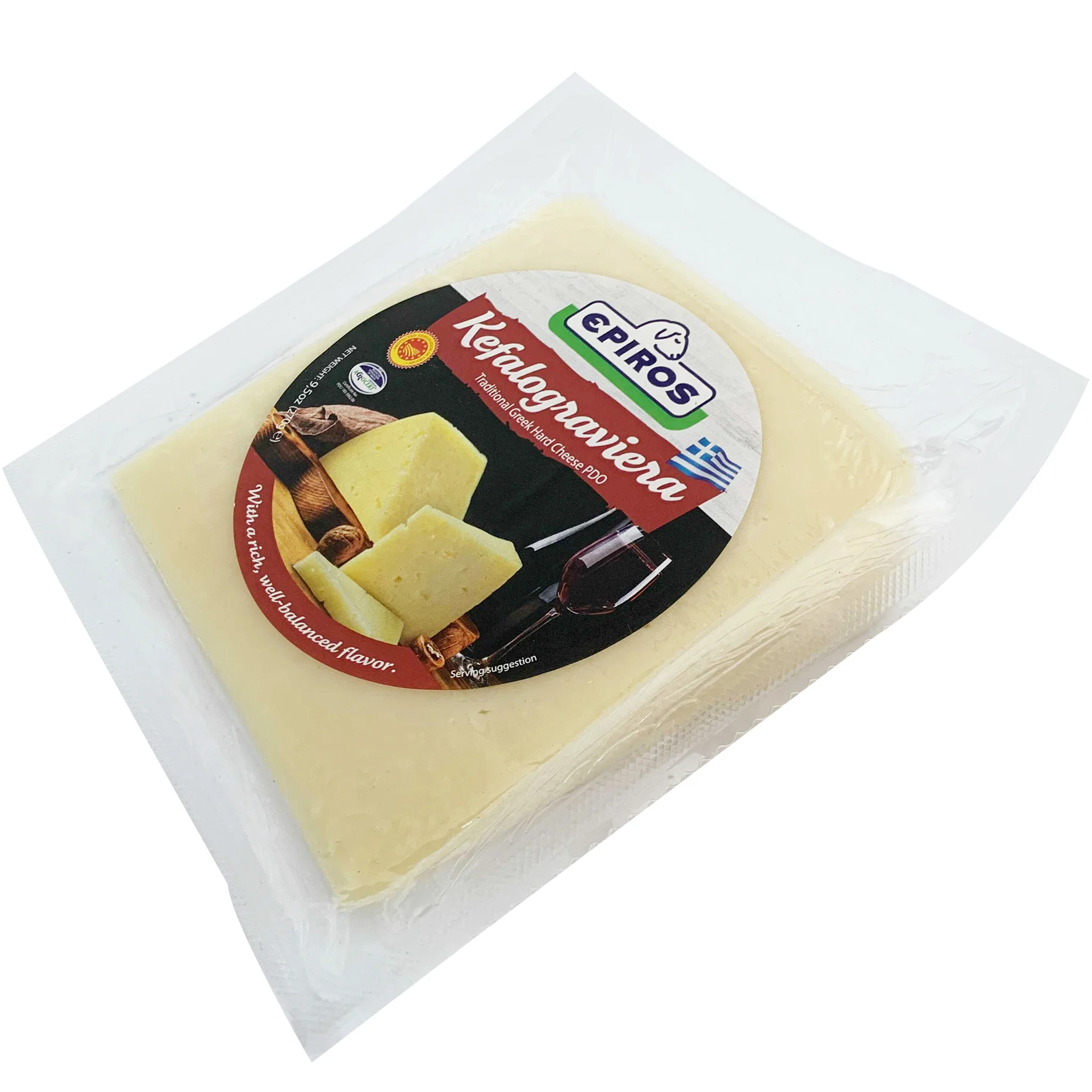 Epiros Kefalograviera Greek Hard Cheese PDO 230g - Image 3