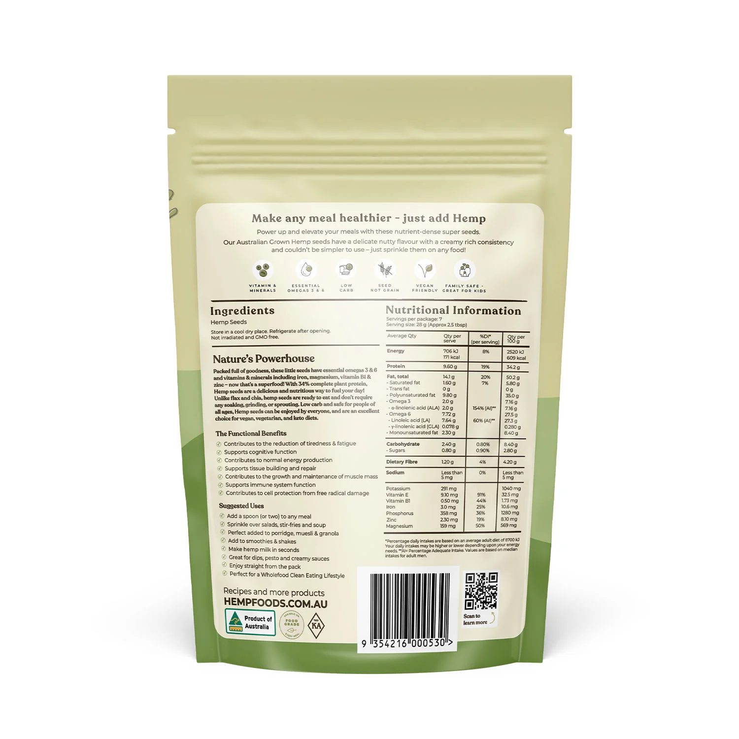 Hemp Foods Australian Hemp Seeds 200g - Image 2