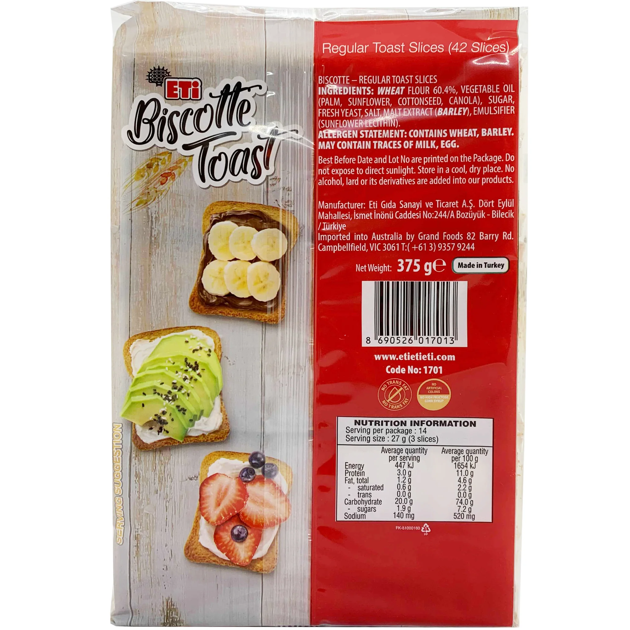 Eti Biscotte Toast Regular 375g - Image 3