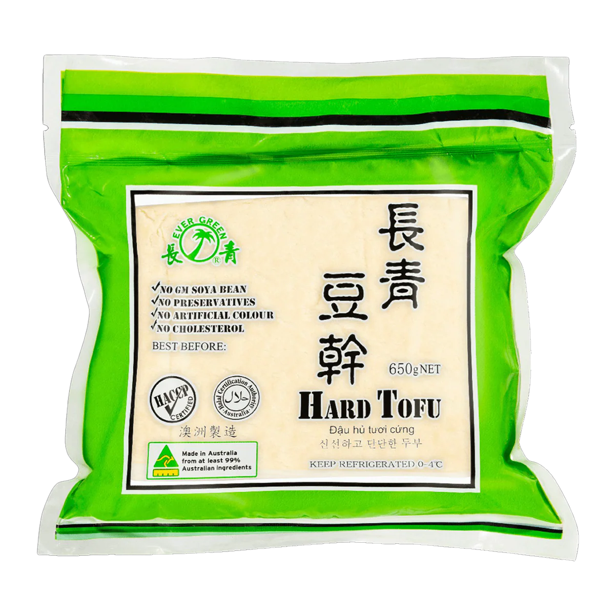 Evergreen Foods Fresh Hard Tofu 650g
