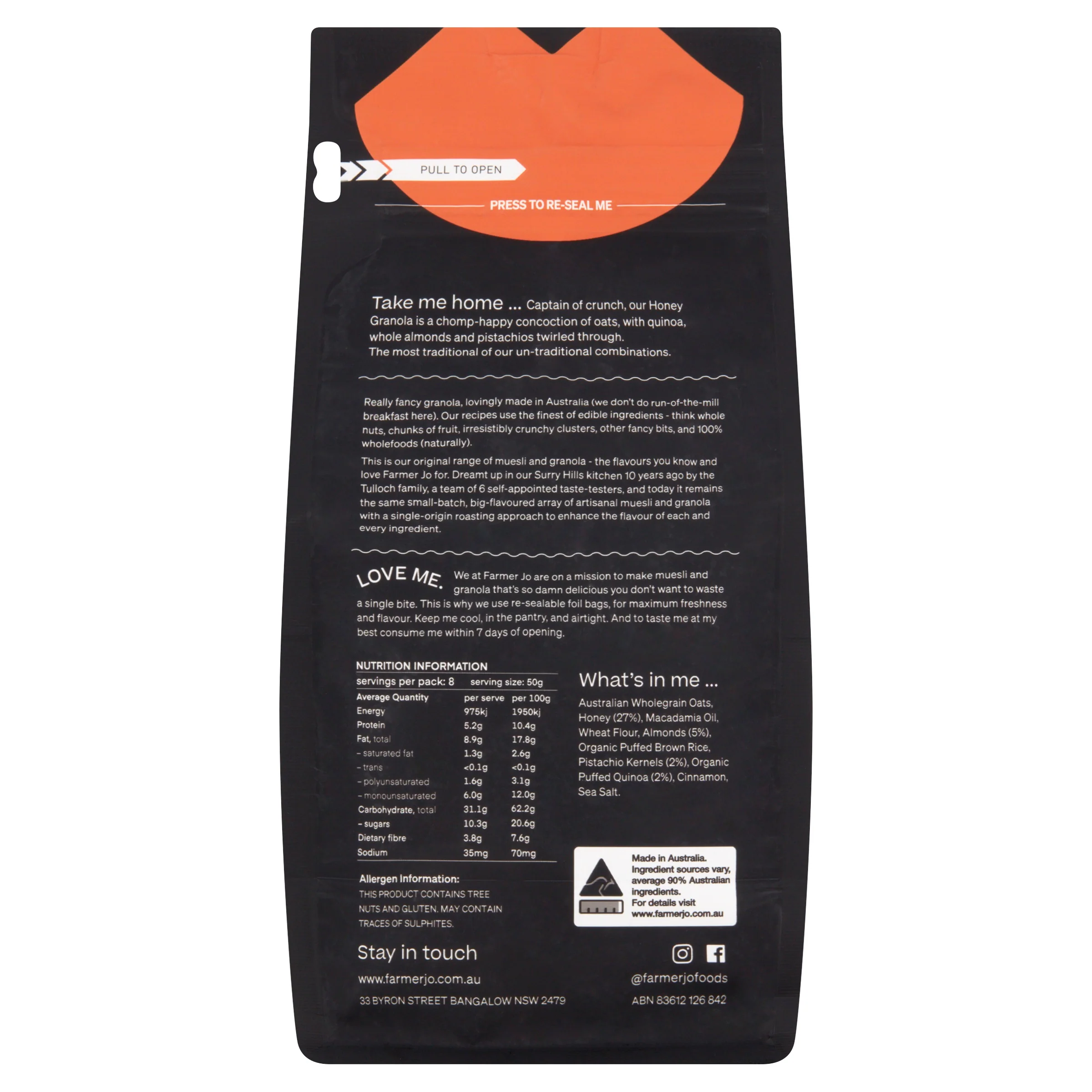 Farmer Jo Honey Granola Quinoa Granola 400g - Image 3
