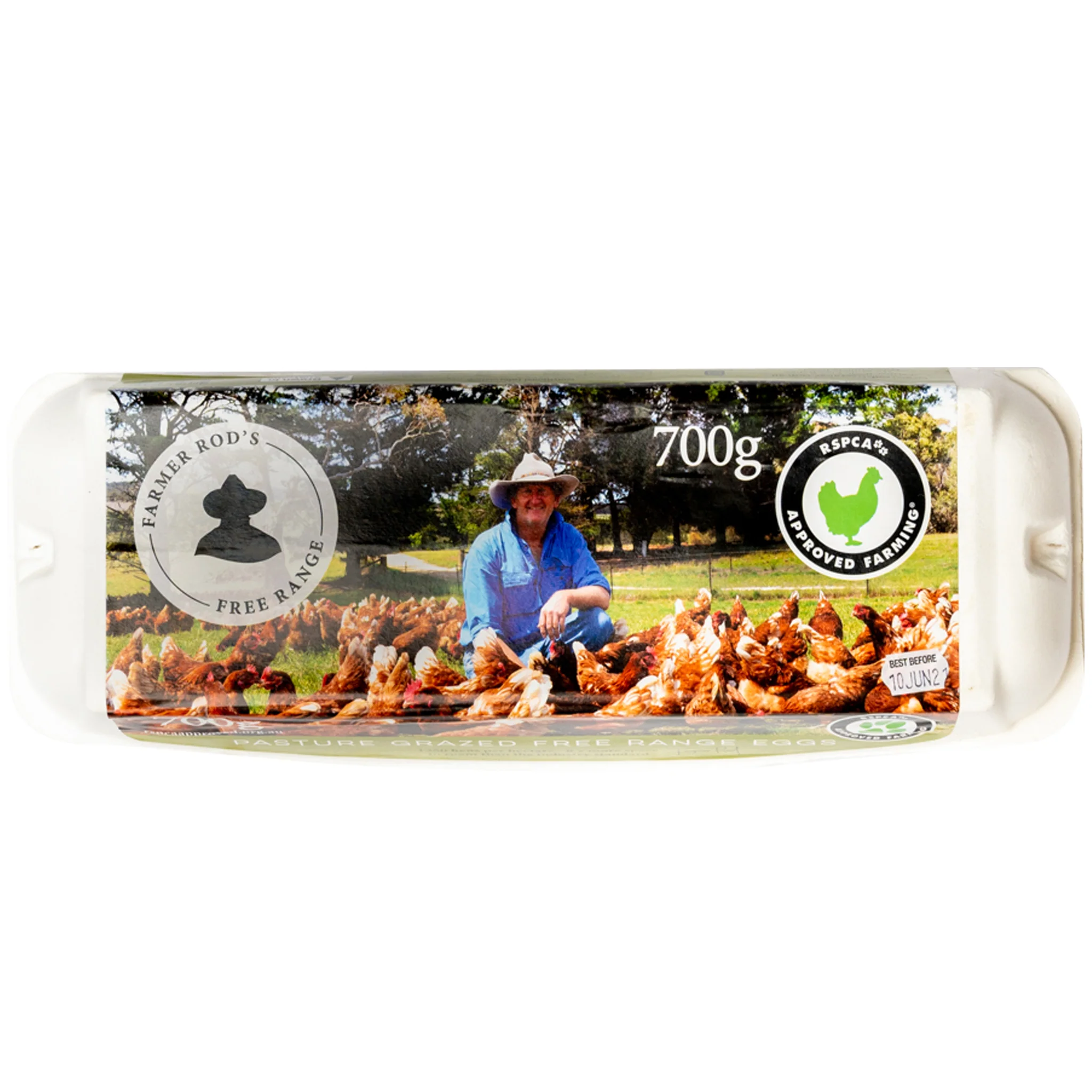 Farmer Rod's Pasture Grazed Free Range Eggs x12 700g