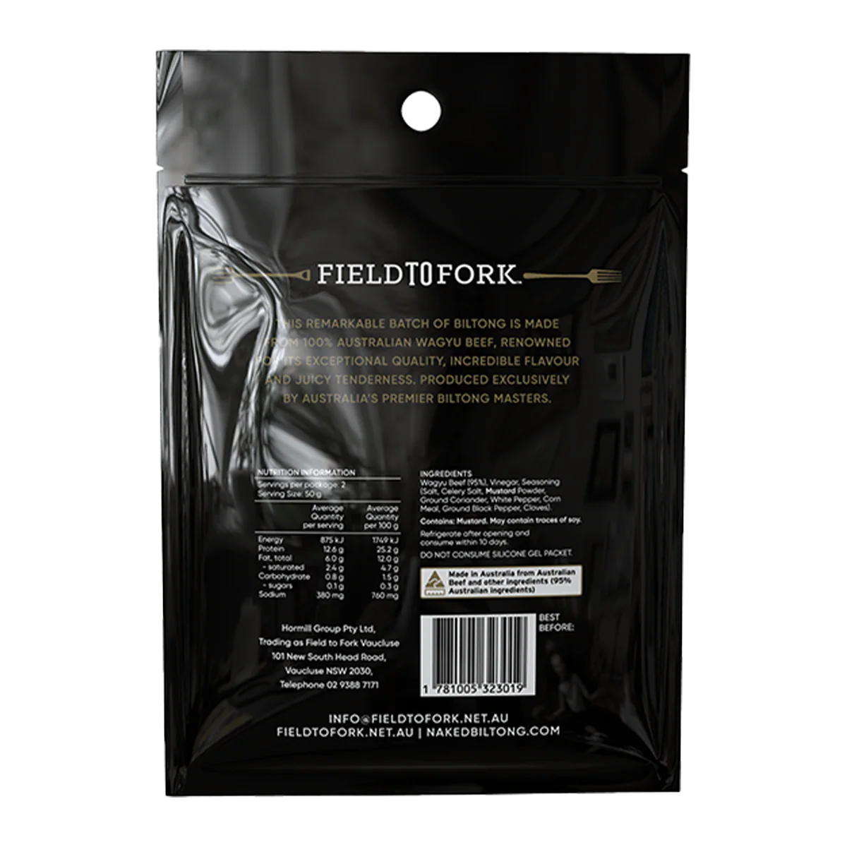 Field To Fork Wagyu Sliced Biltong 100g - Image 2