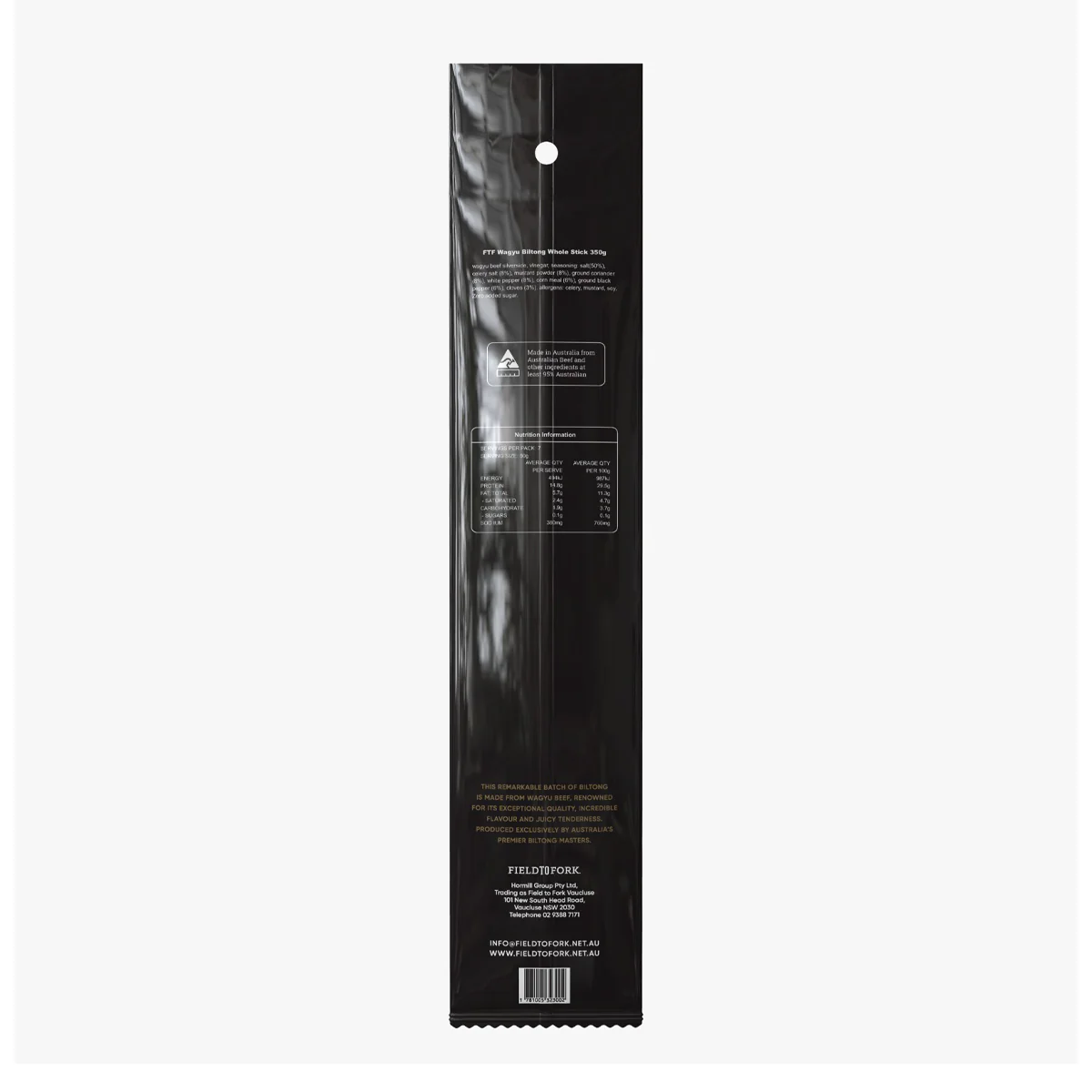 Field To Fork Whole Biltong Wagyu Stick 350g - Image 2