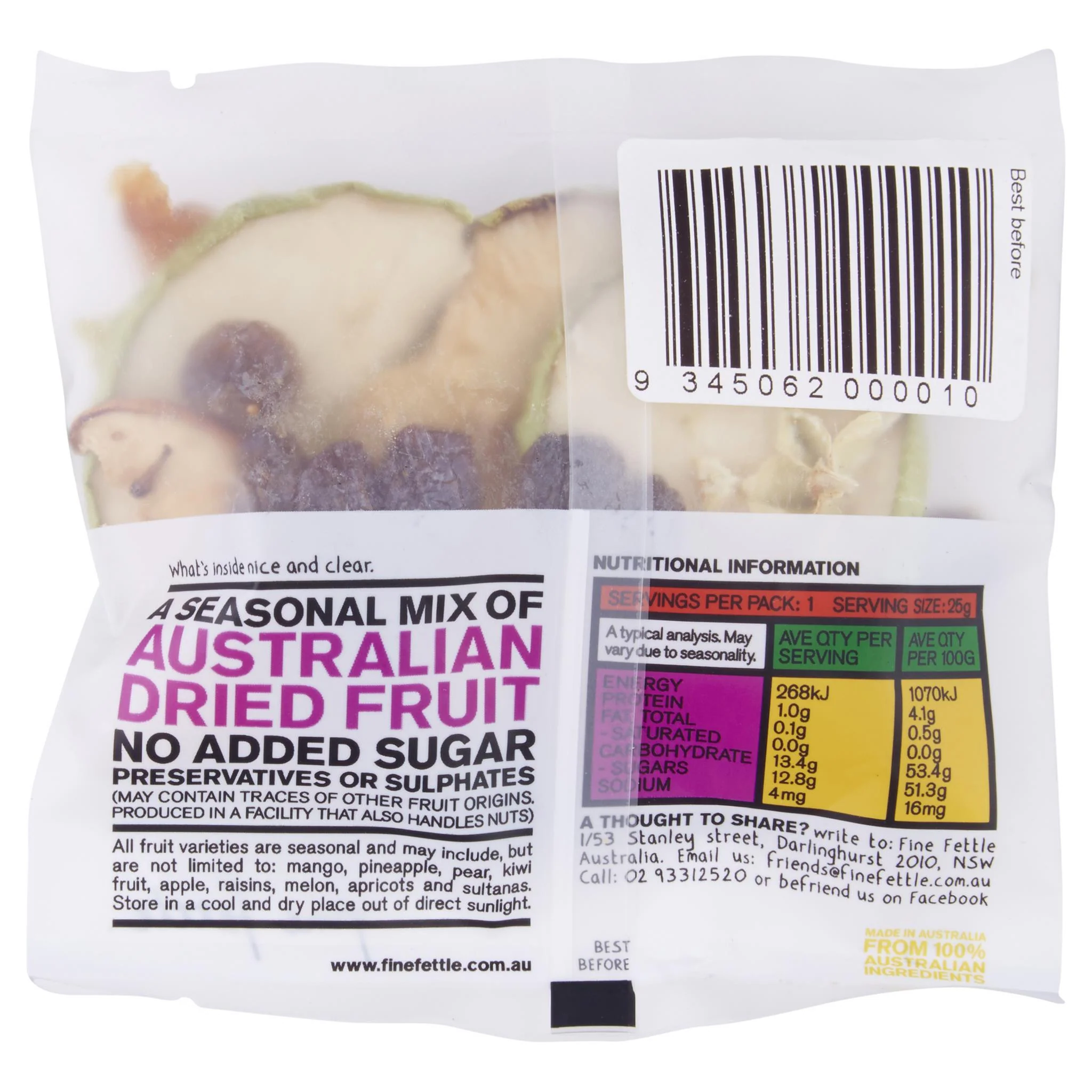 Fine Fettle Dried Fruit 25g - Image 2