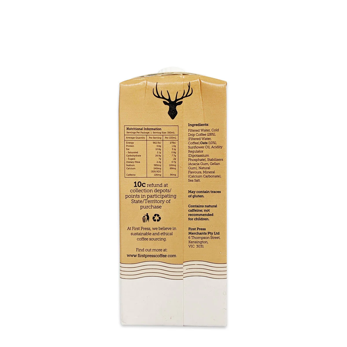 First Press Iced Coffee Oat Milk 350ml - Image 2