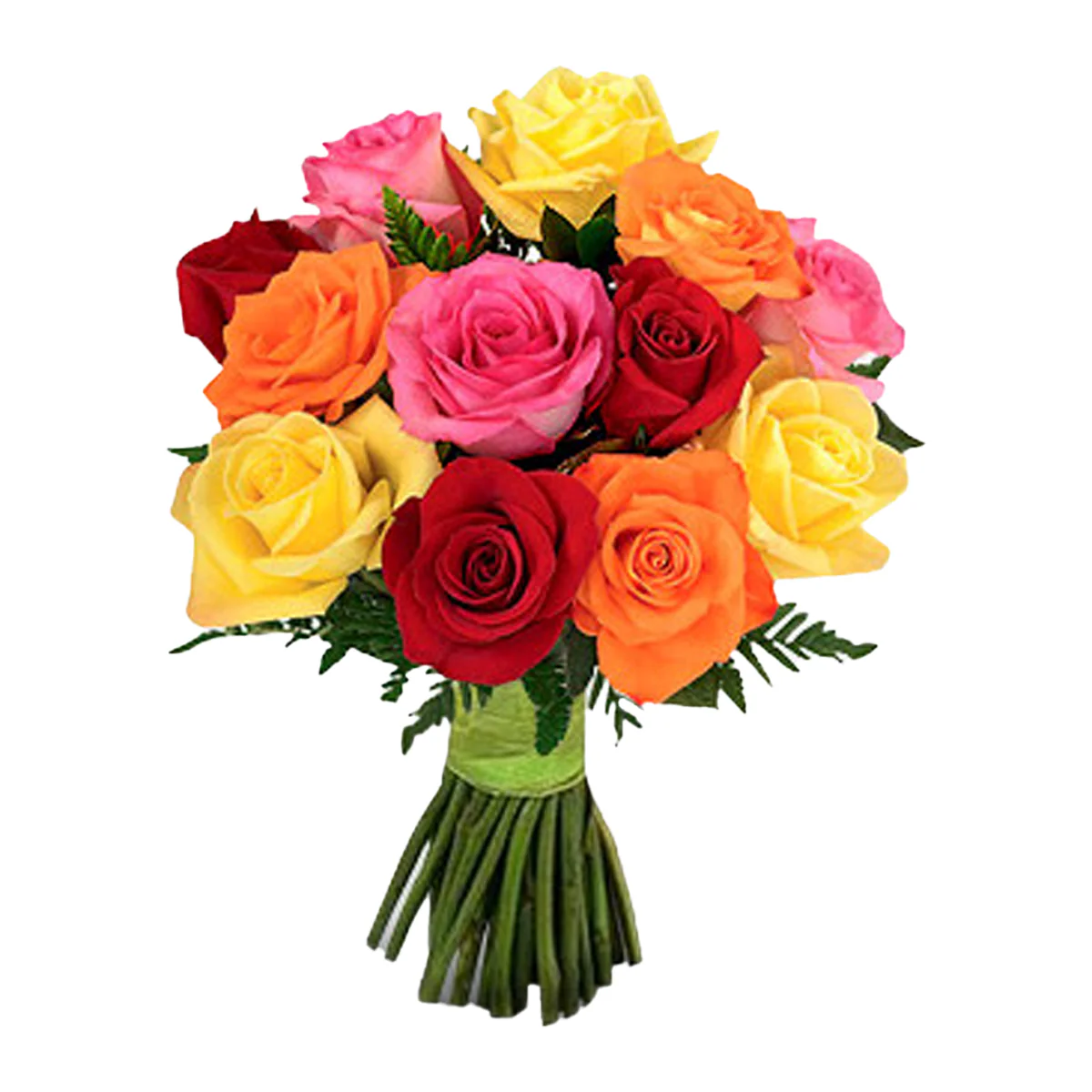 Flowers Roses Rainbow Bunch 50cm