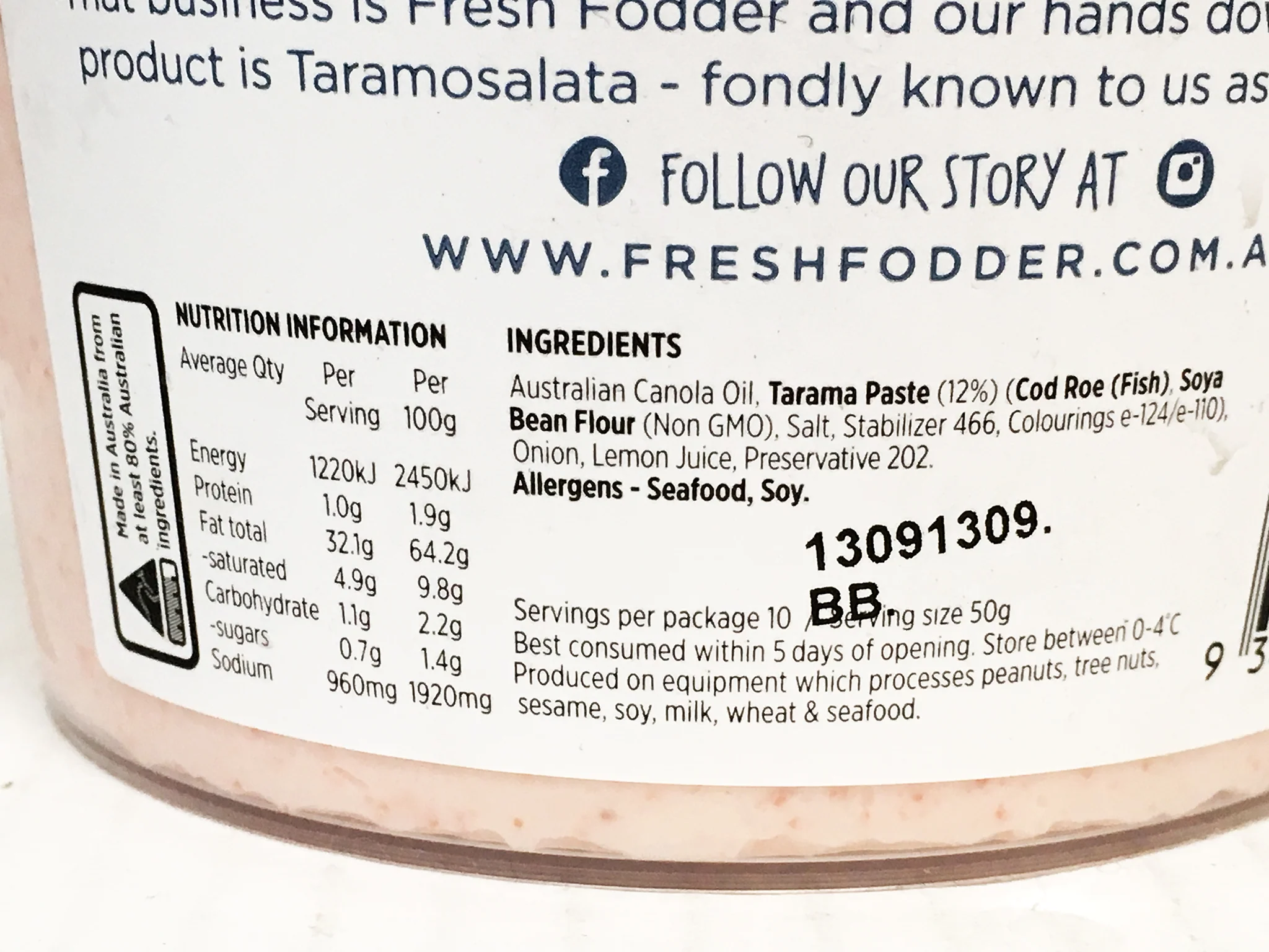 Fresh Fodder Taramosalata Dip 500g - Image 4