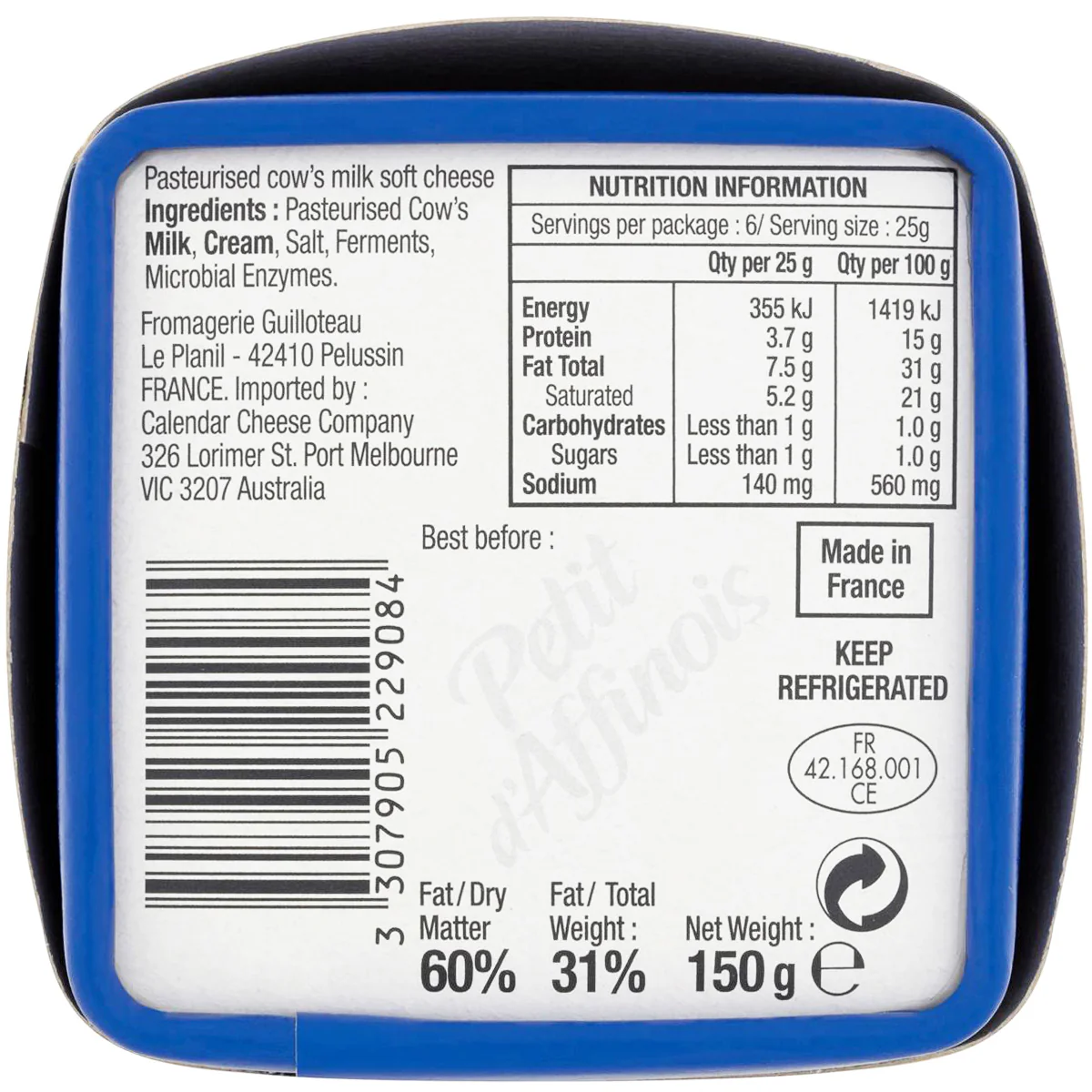 Fromager D'Affinois Petite D'Affinois French Cheese 150g - Image 2