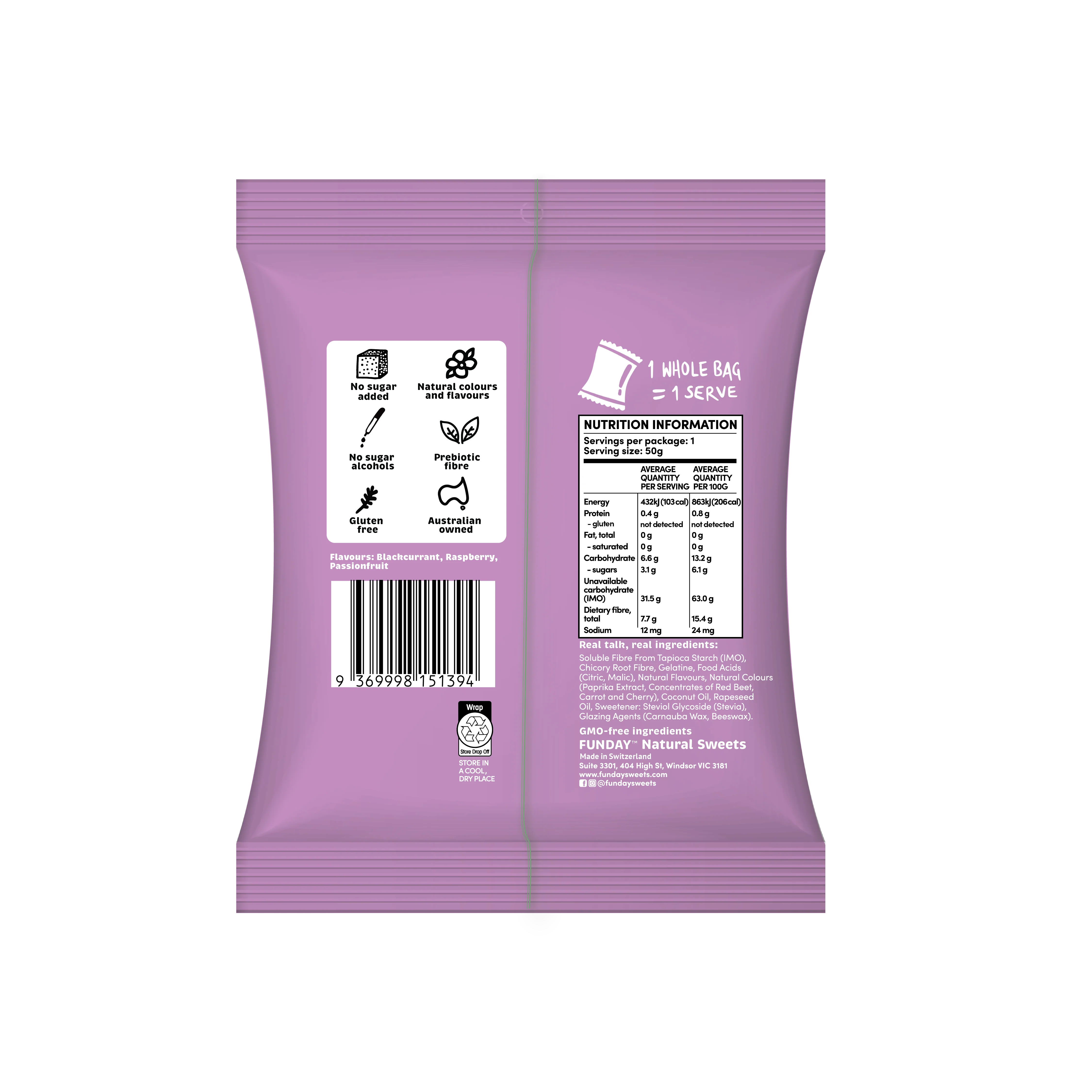 Funday Fruity Gummy Snakes 50g - Image 2
