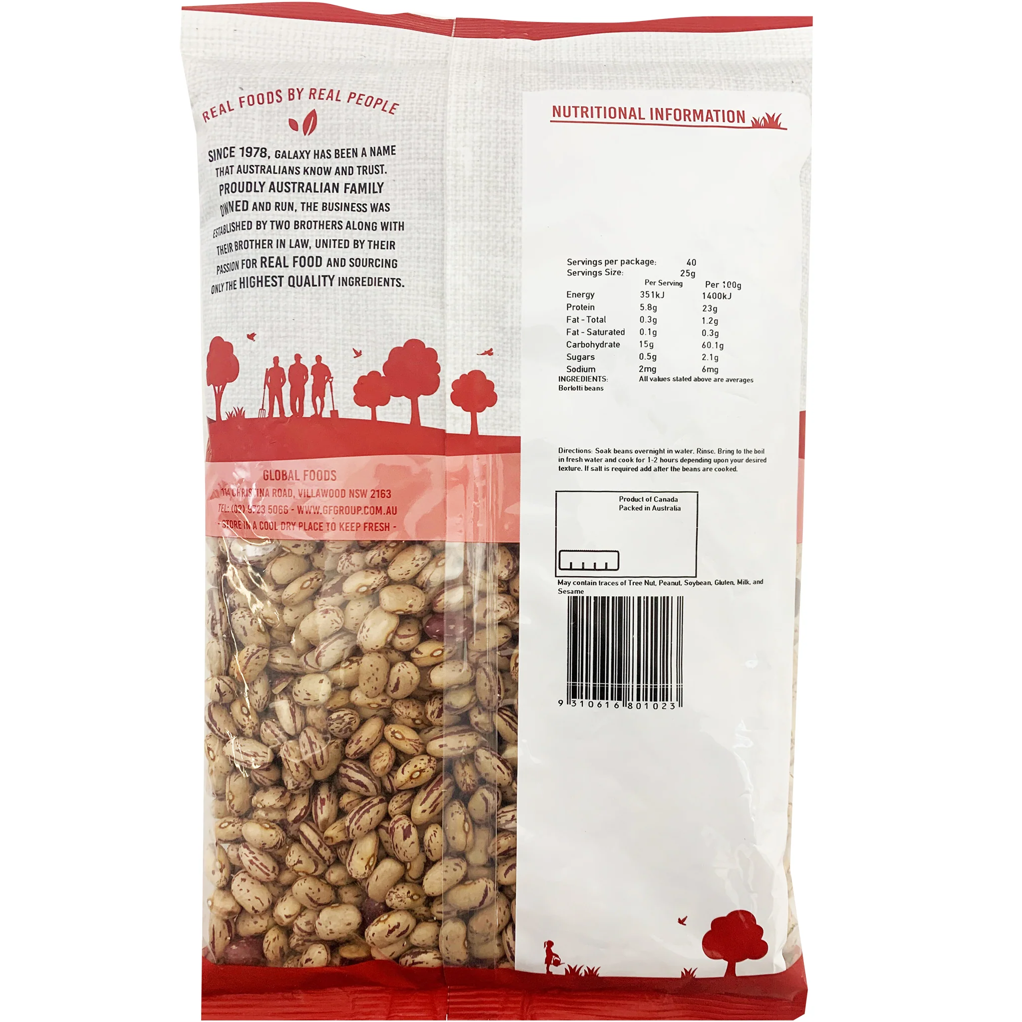 Galaxy Borlotti Beans 1kg - Image 2