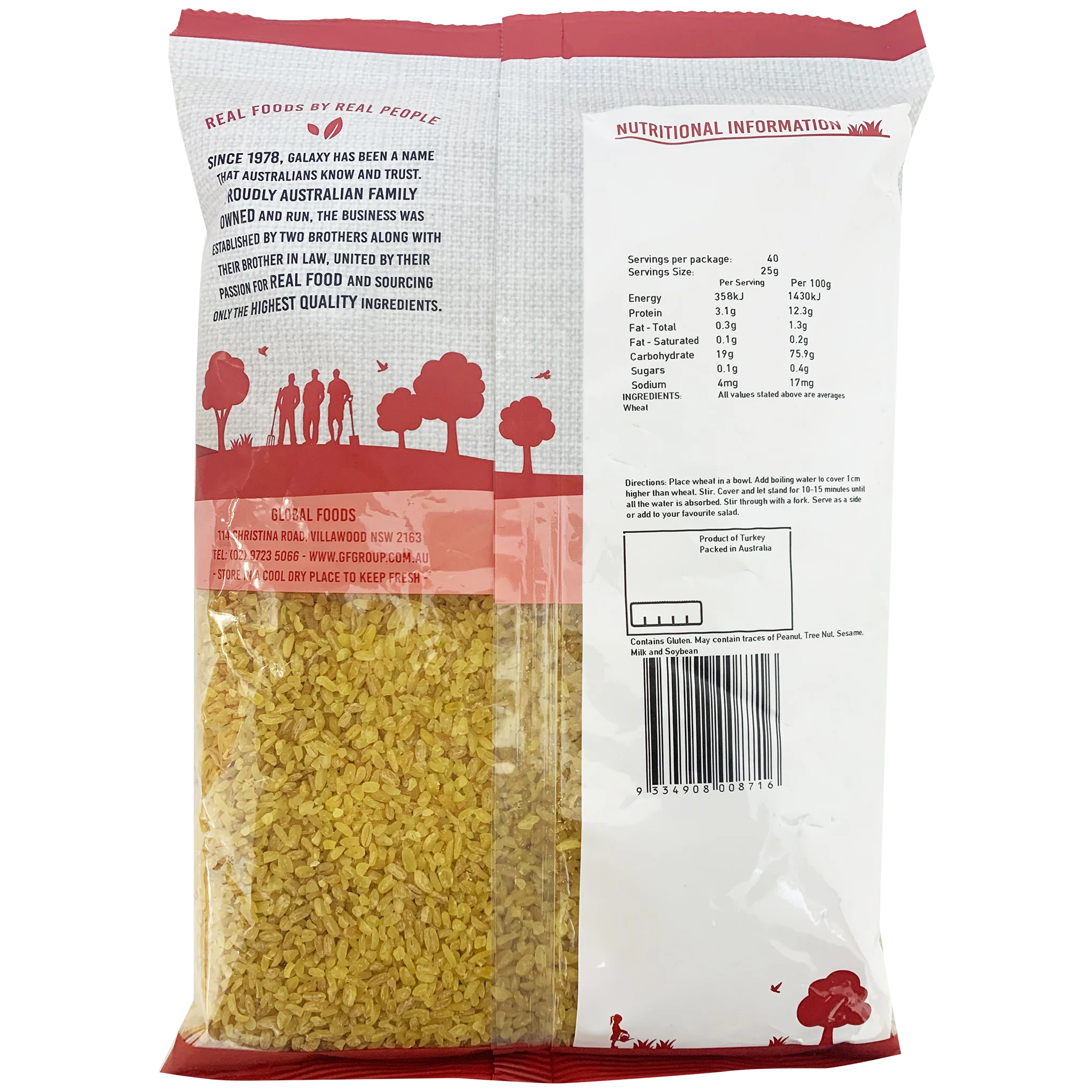 Galaxy Crushed Wheat Coarse Burghal 1kg - Image 2