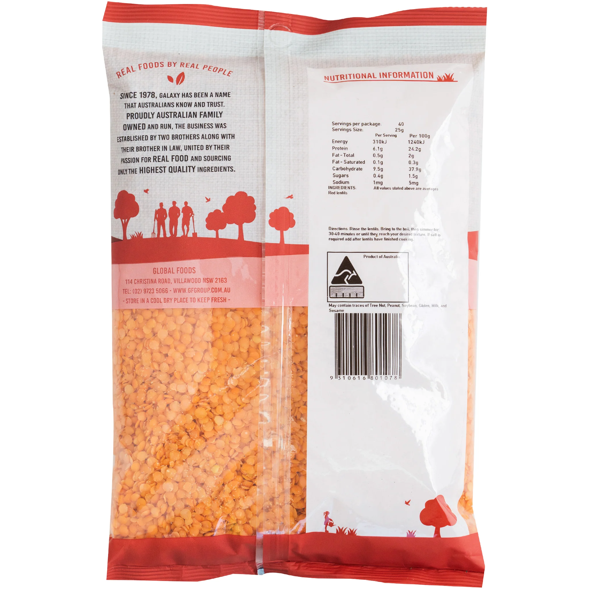 Galaxy Red Lentils 1kg - Image 2