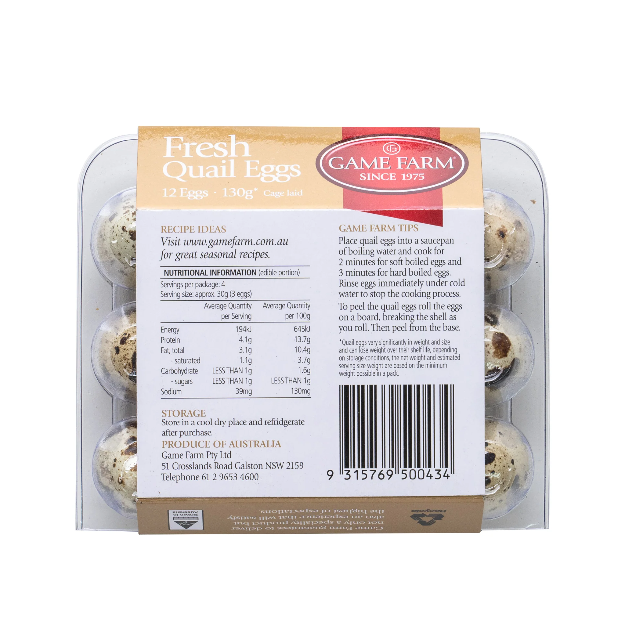 Game Farm Fresh Quail Eggs x12 130g - Image 2