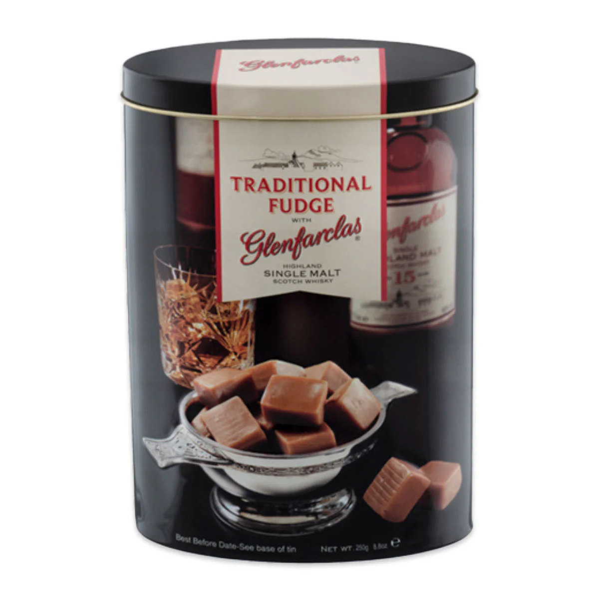 Gardiners Glenfarclas Whisky Fudge Tin 250g