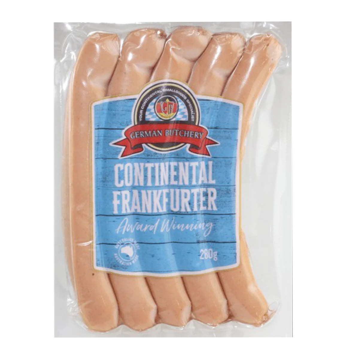 German Butchery Continental Frankfurter x5 280g