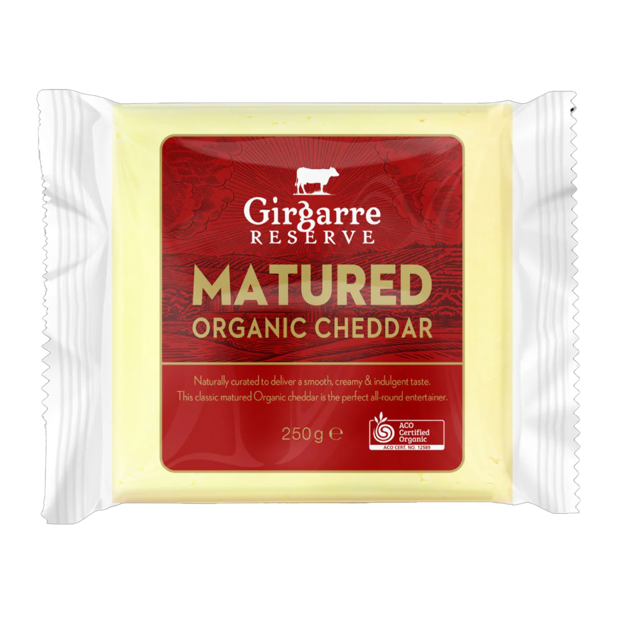 Girgarre Reserve Matured Organic Cheddar Cheese 250g