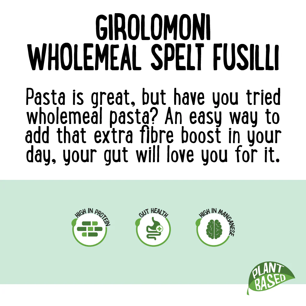 Girolomoni Organic Wholemeal Spelt Pasta Fusilli 500g - Image 3