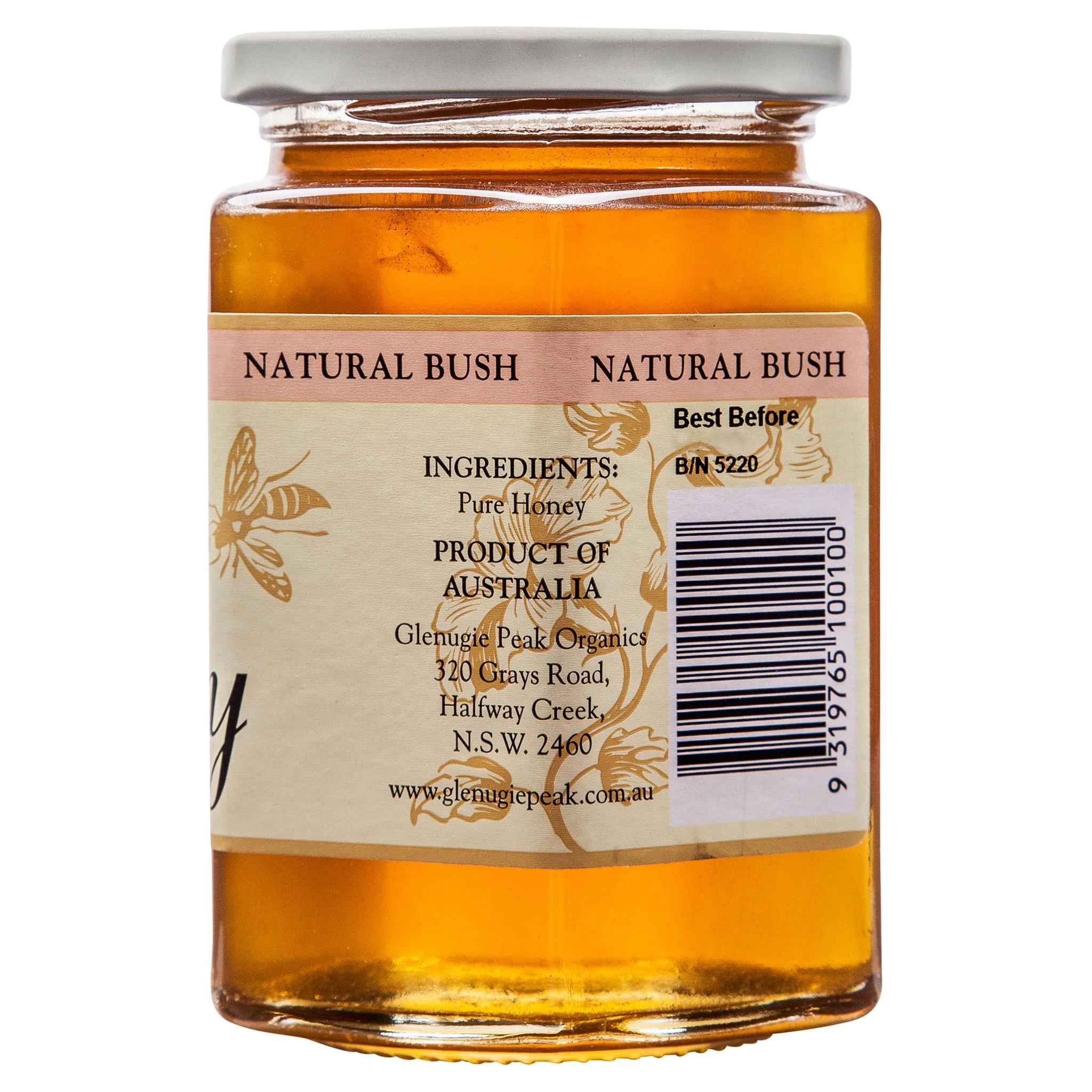 Glenugie Peak Organics Natural Bush Honey 400g - Image 3