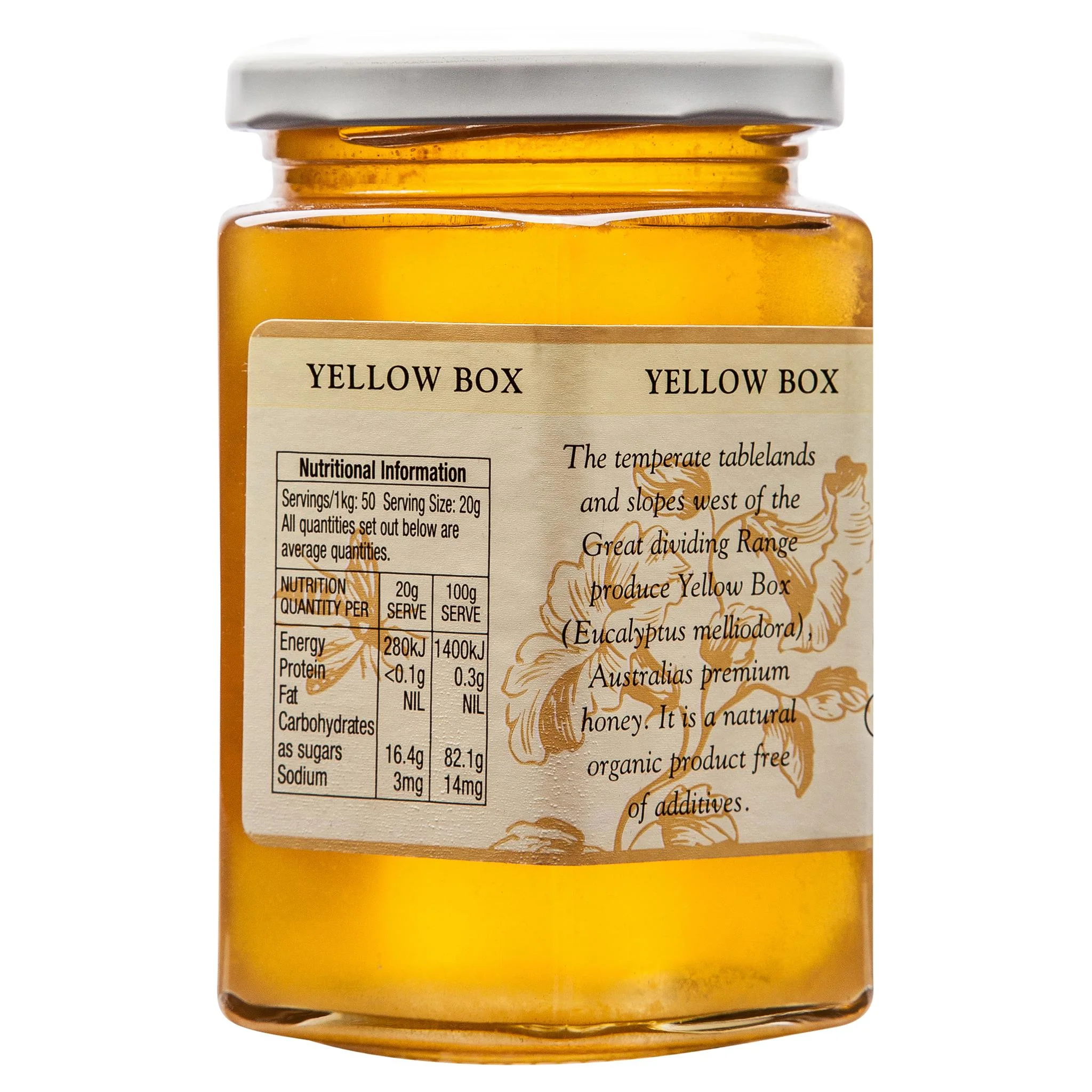 Glenugie Peak Organics Yellow Box Honey 400g - Image 2