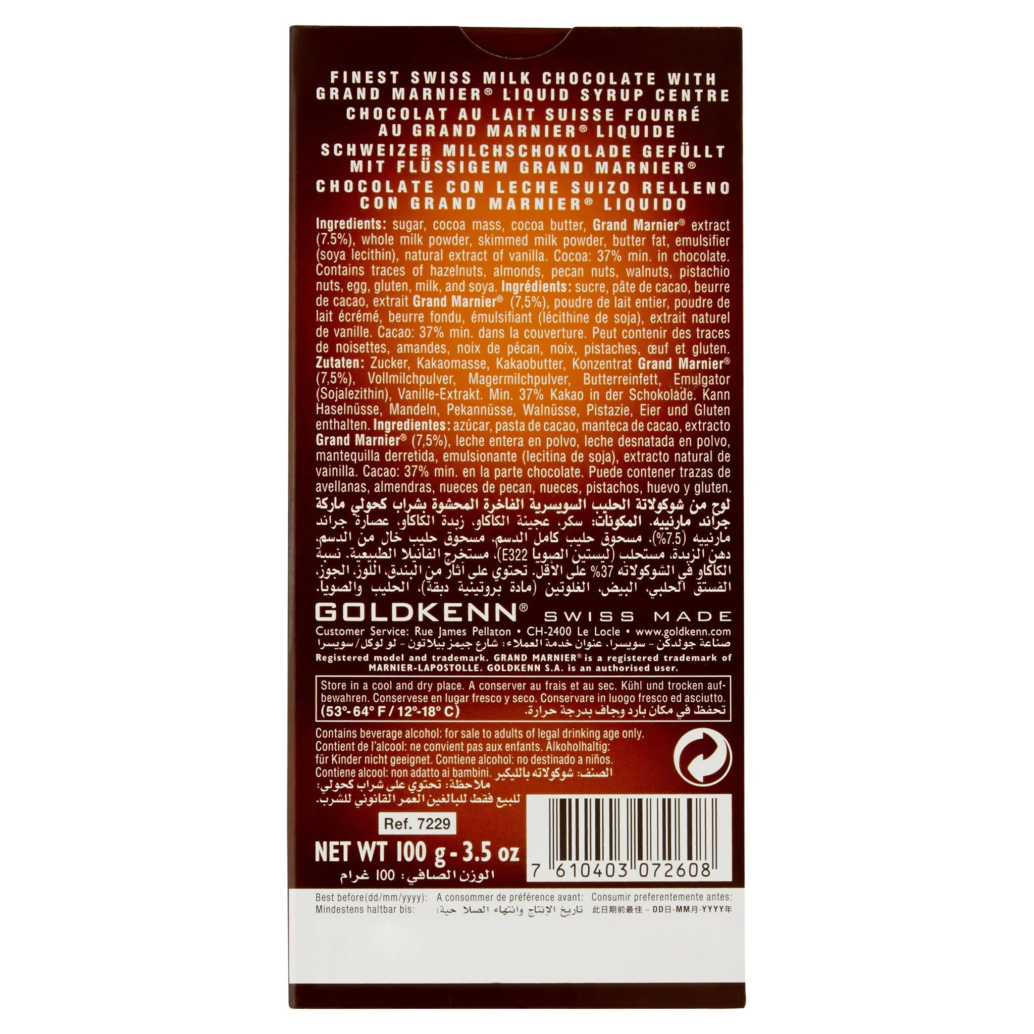 Goldkenn Chocolate Grand Marnier 100g - Image 2
