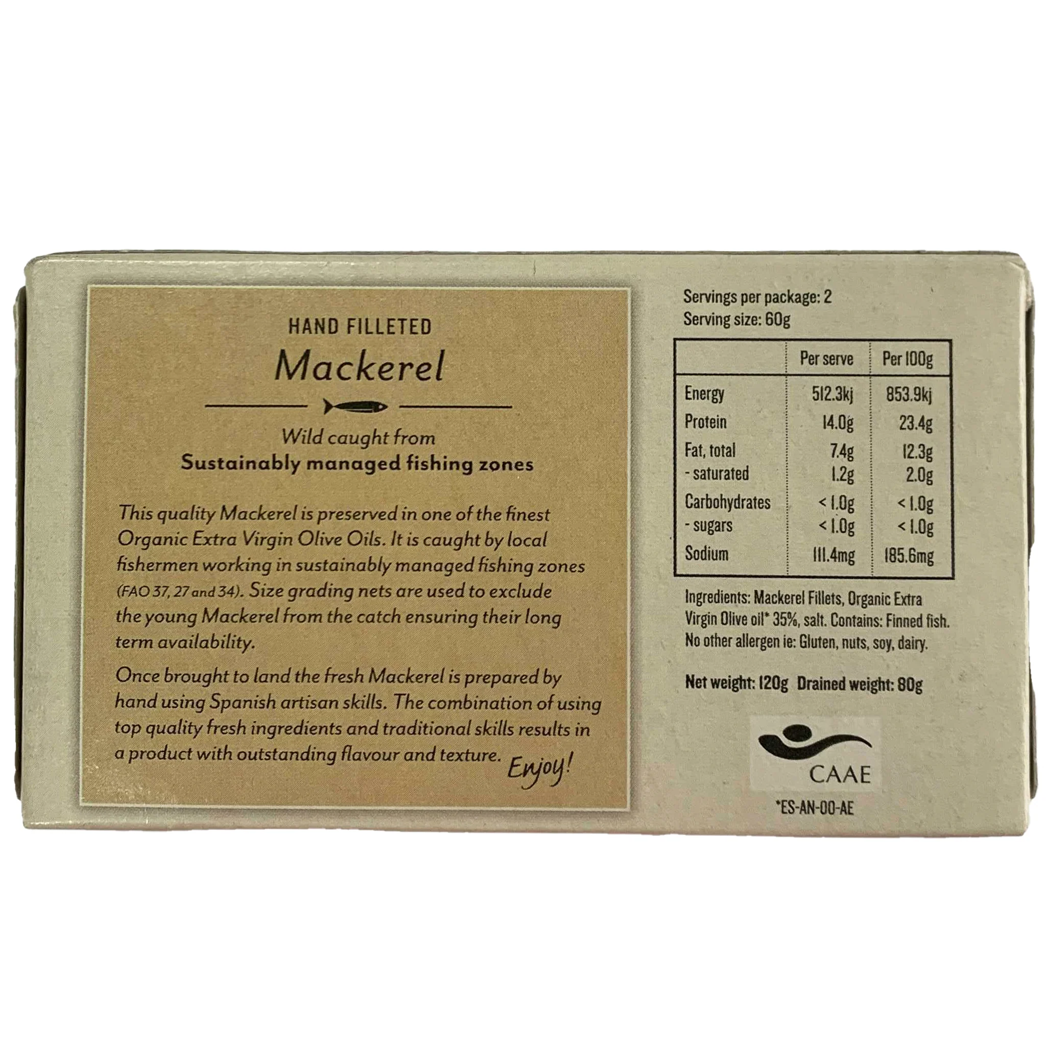 Good Fish Mackerel Fillets in Organic Extra Virgin Olive Oil 120g - Image 2