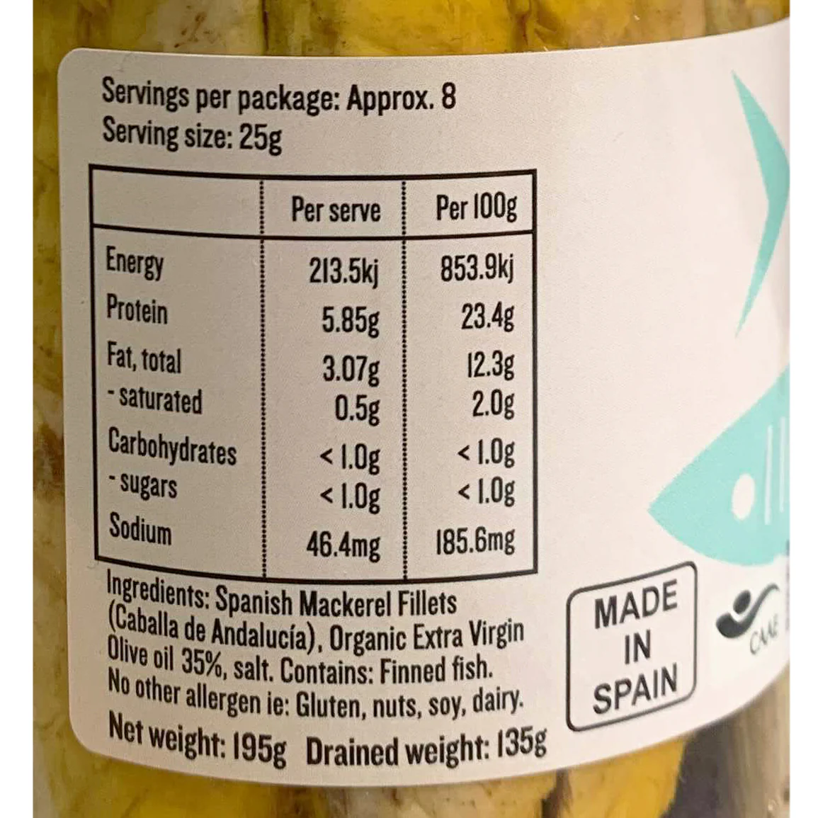 Good Fish Mackerel Fillets in Organic Extra Virgin Olive Oil 195g - Image 2