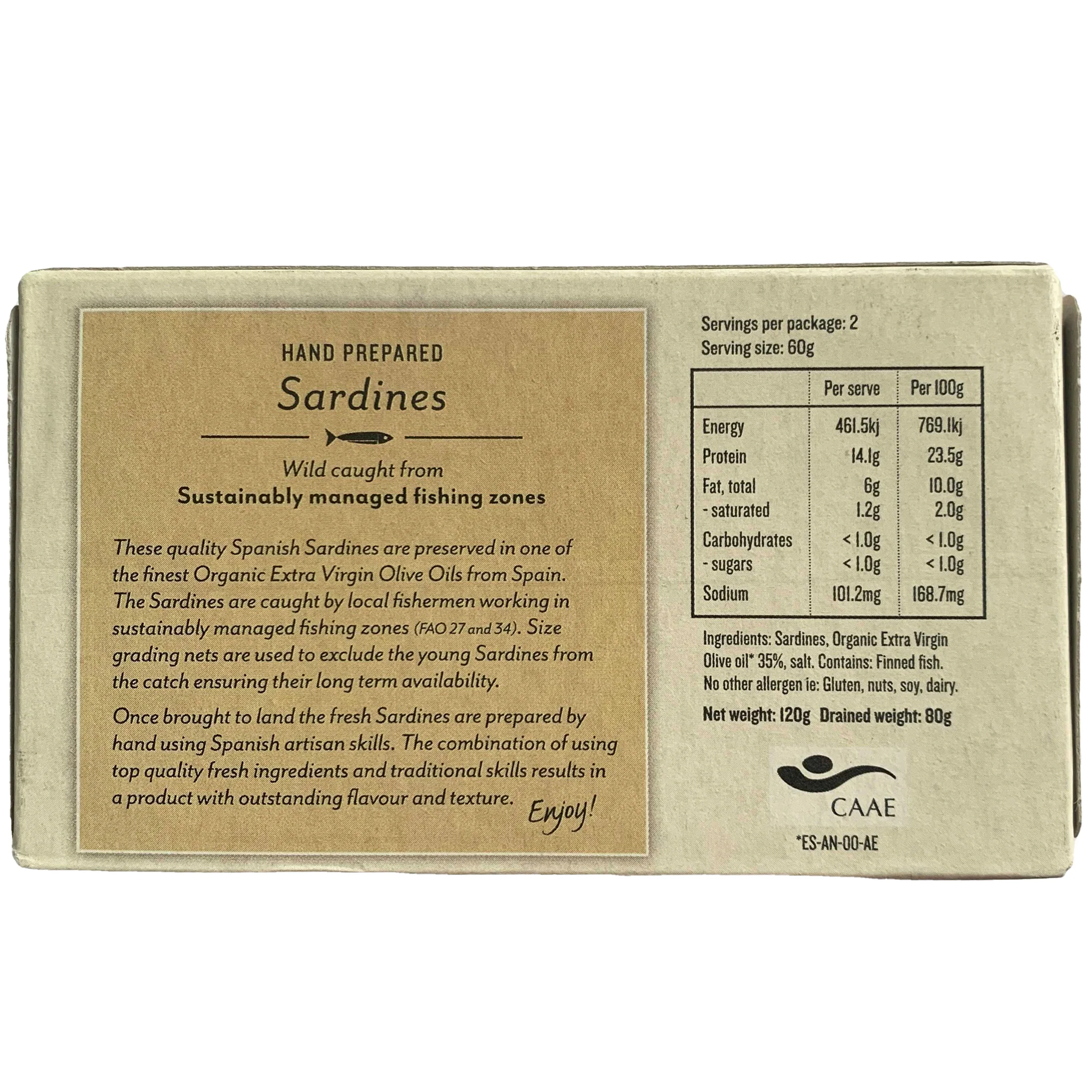 Good Fish Sardines in Organic Extra Virgin Olive Oil 120g - Image 2