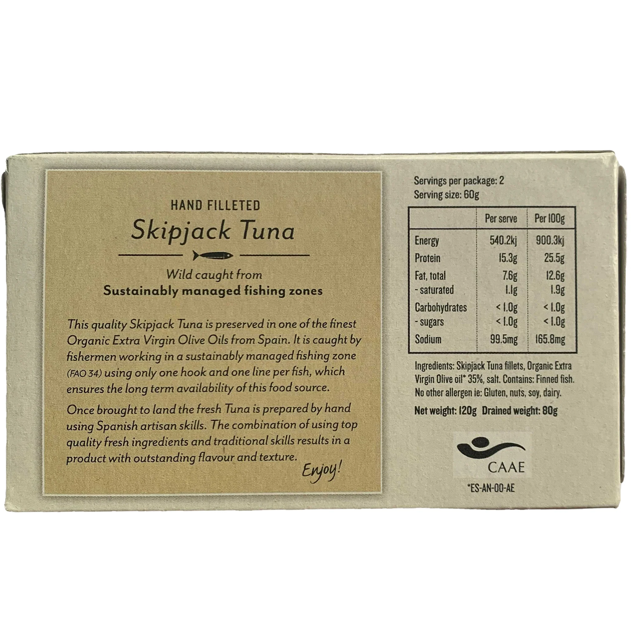 Good Fish Tuna Fillets in Organic Extra Virgin Olive Oil 120g - Image 2