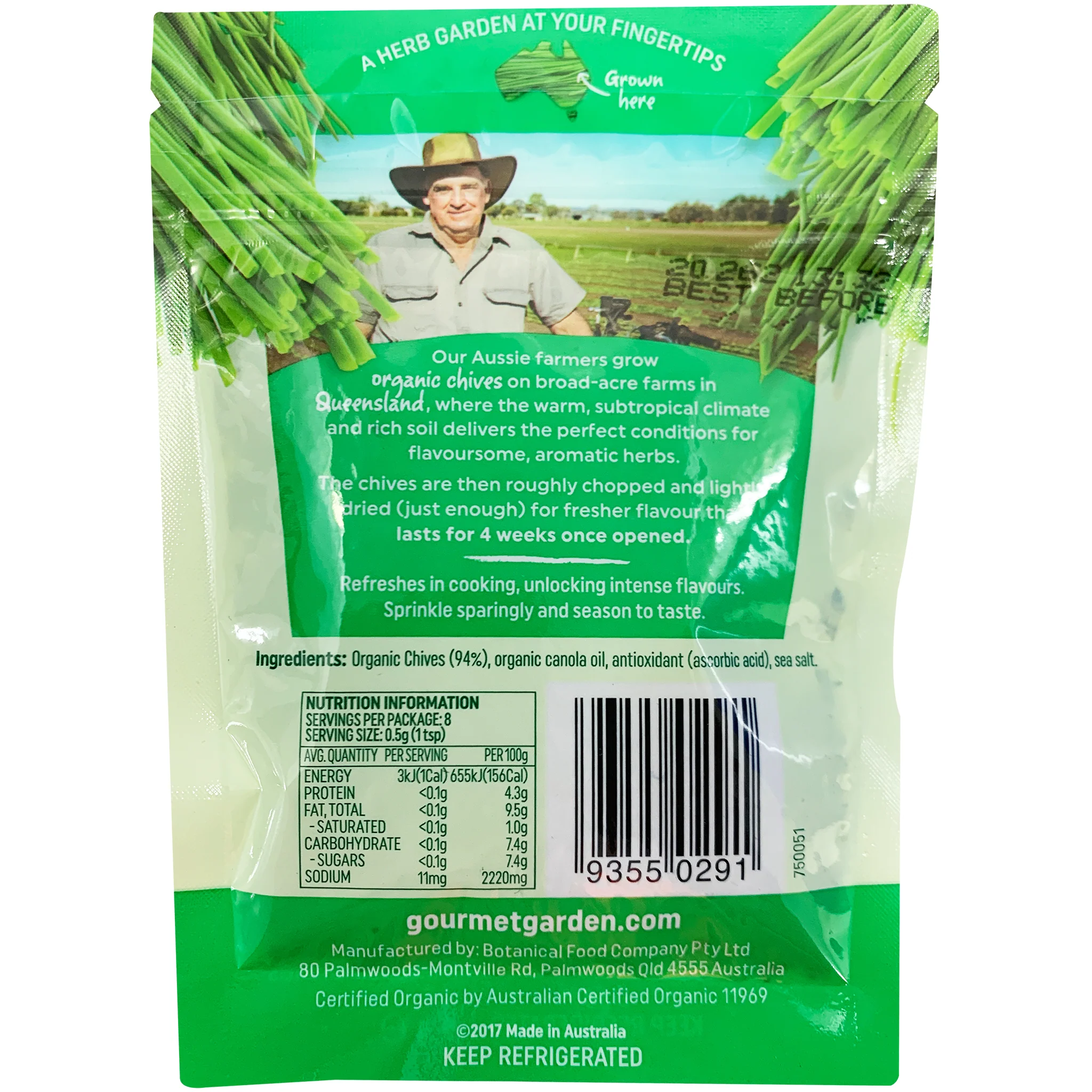 Gourmet Garden Organic Chives Lightly Dried 4g - Image 2