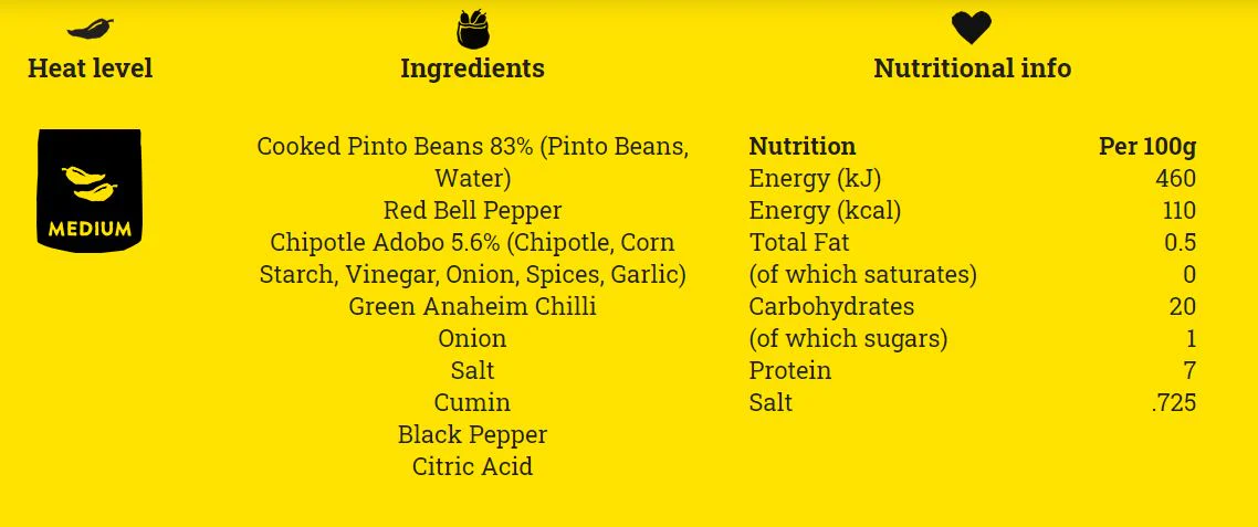 Gran Luchito Refried Beans with Smoky Chipotle 430g - Image 2