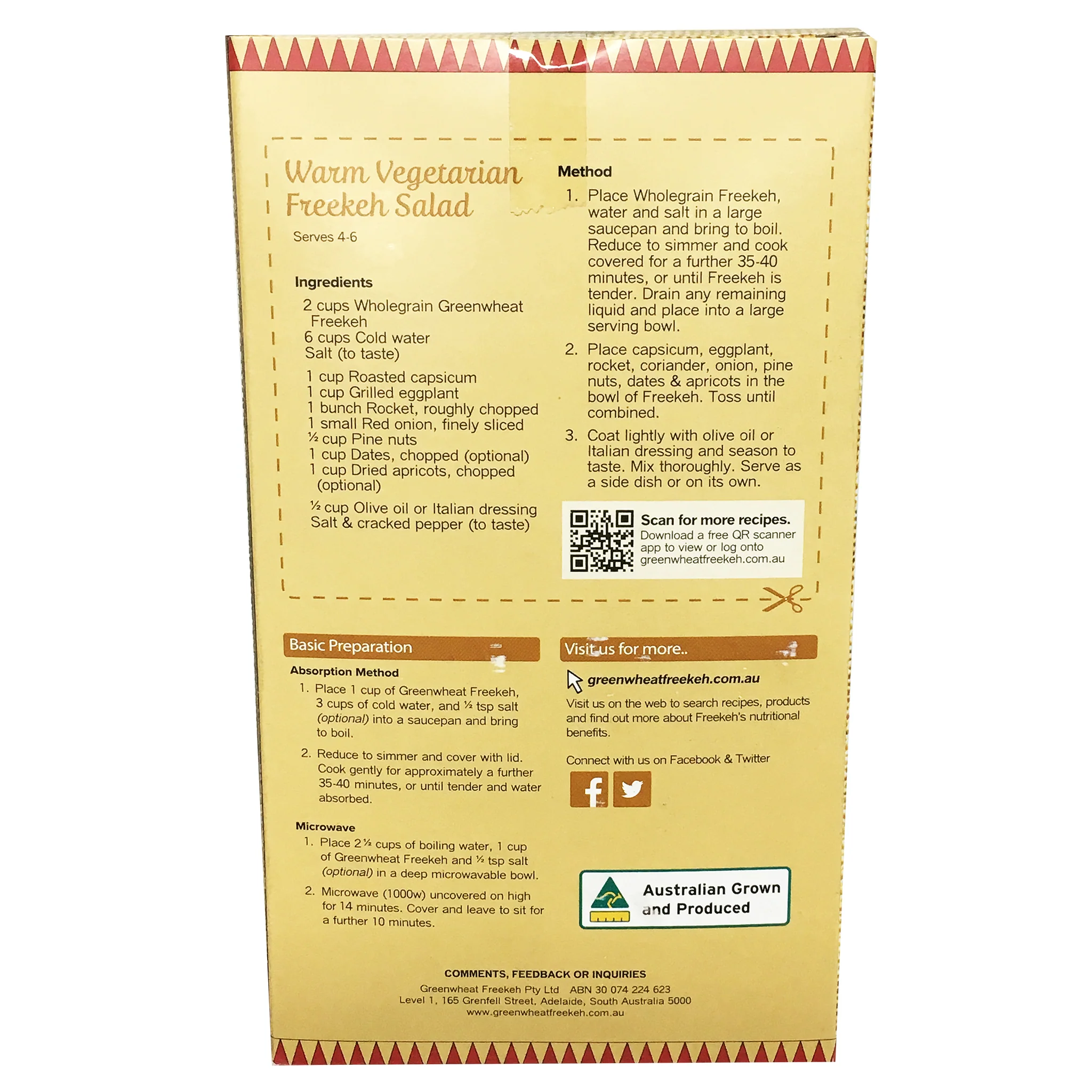 Greenwheat Wholegrain Freekeh 400g - Image 2